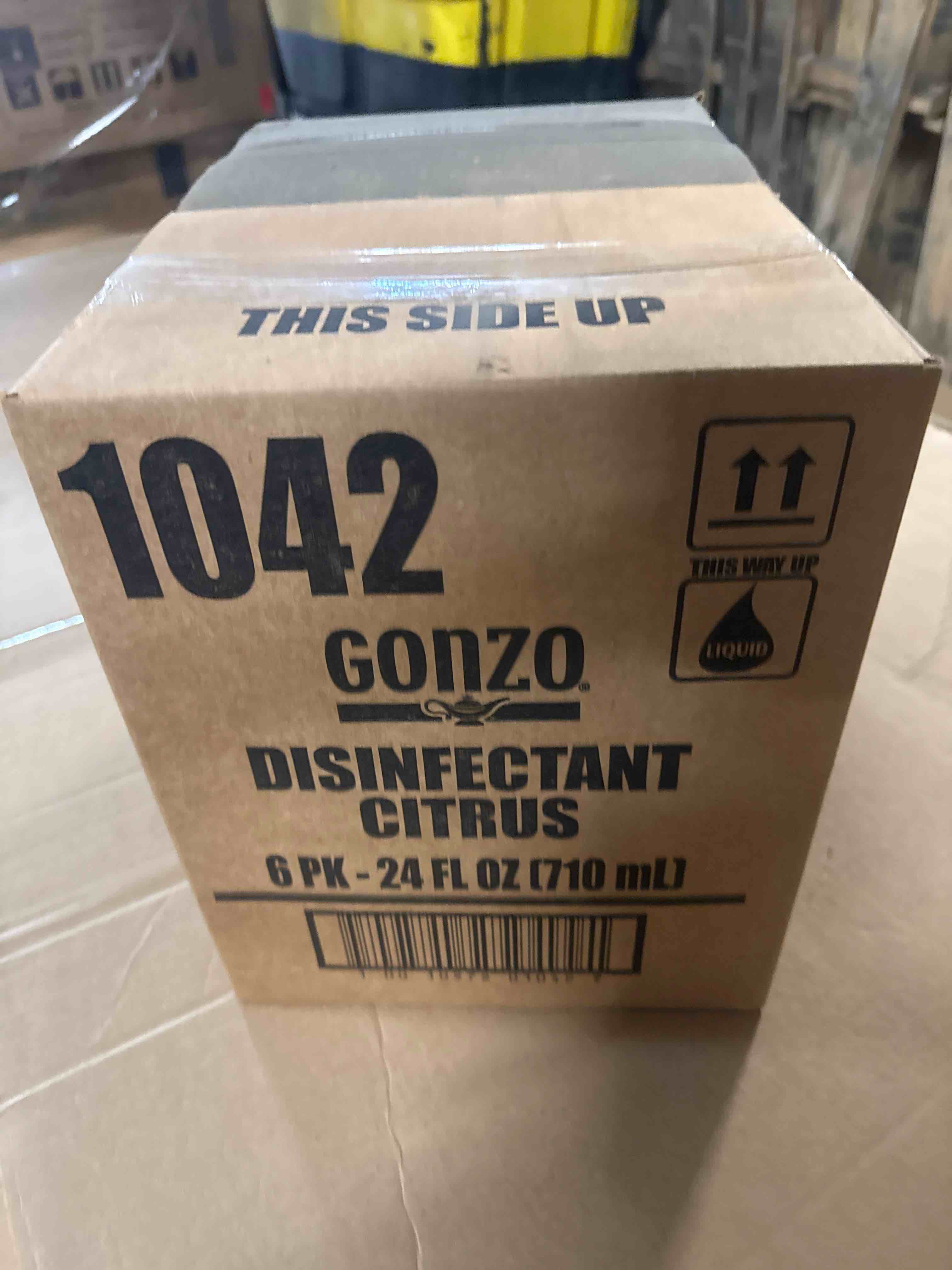 Condition photo showing New/Like New for 6pack weiman gonzo desinfectant citrus 24fl + free microfiber cleaning cloth