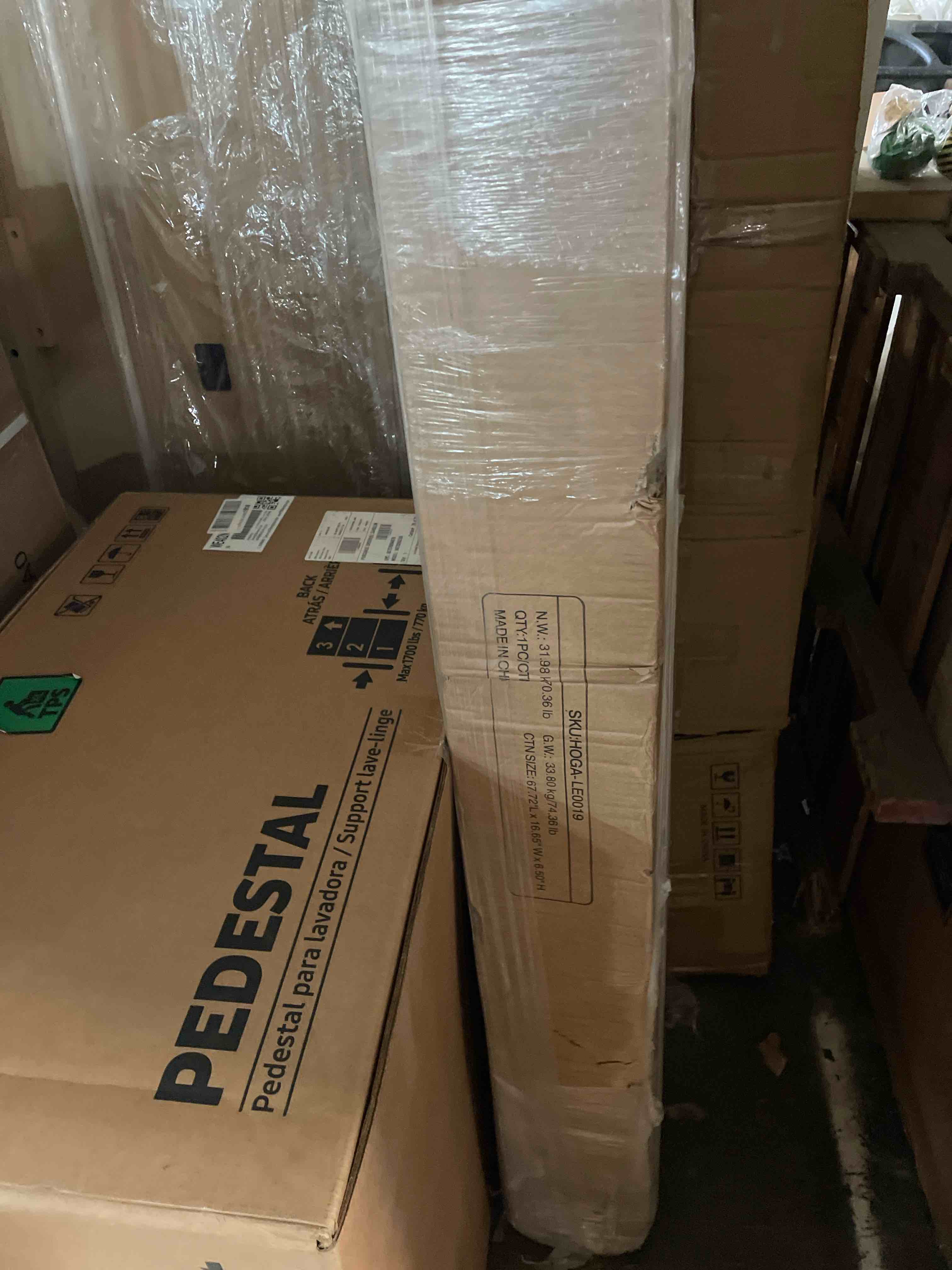 Condition photo showing Good Condition for tribesigns 71 inch executive desk, l-shaped desk with mobile file cabinet, executive office table with 2 drawers and storage shelves, business furniture workstation for home office, grey and black