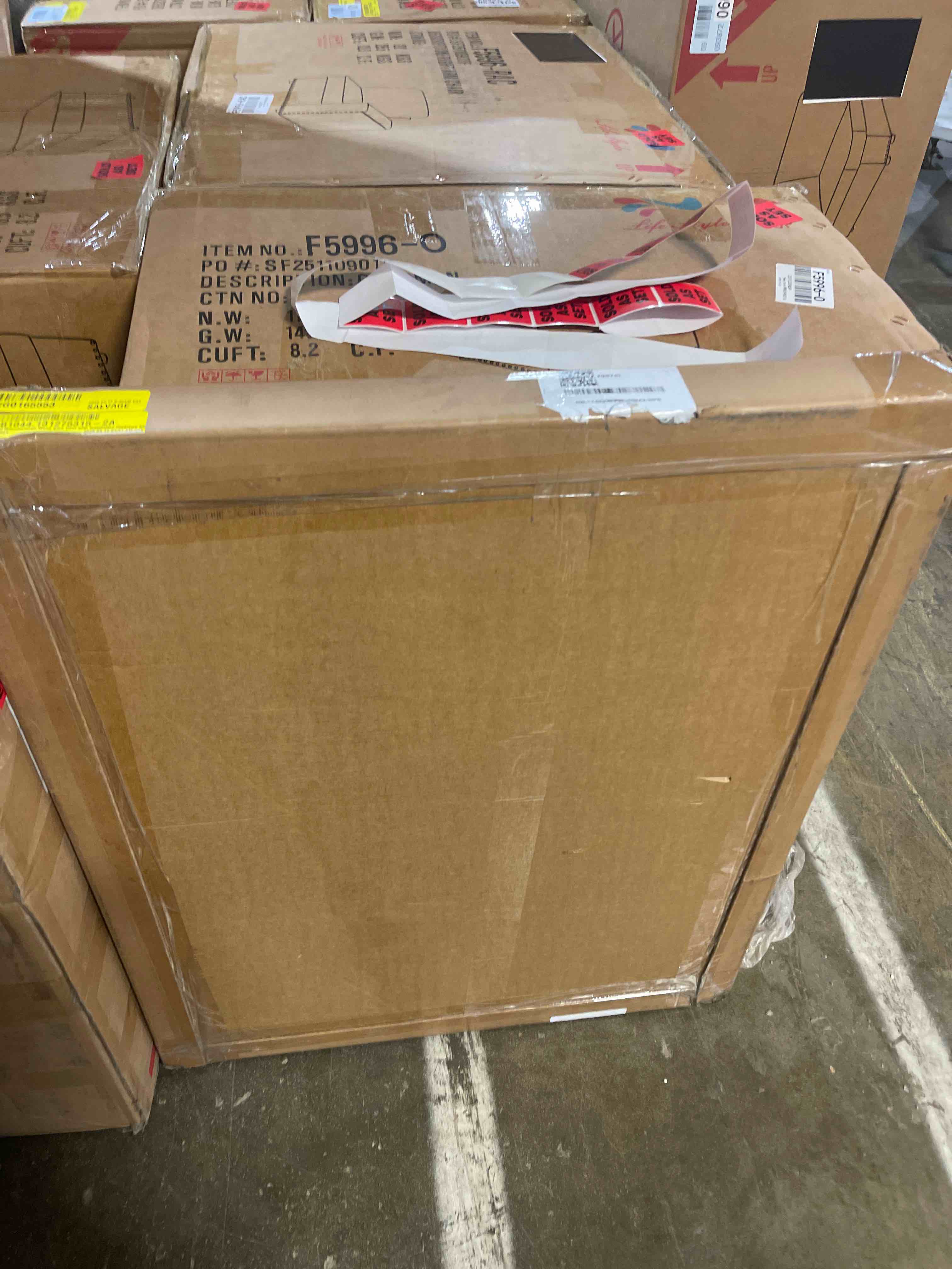 Condition photo showing New/Like New for 3-panel manufactured wood barn door with installation hardware kit