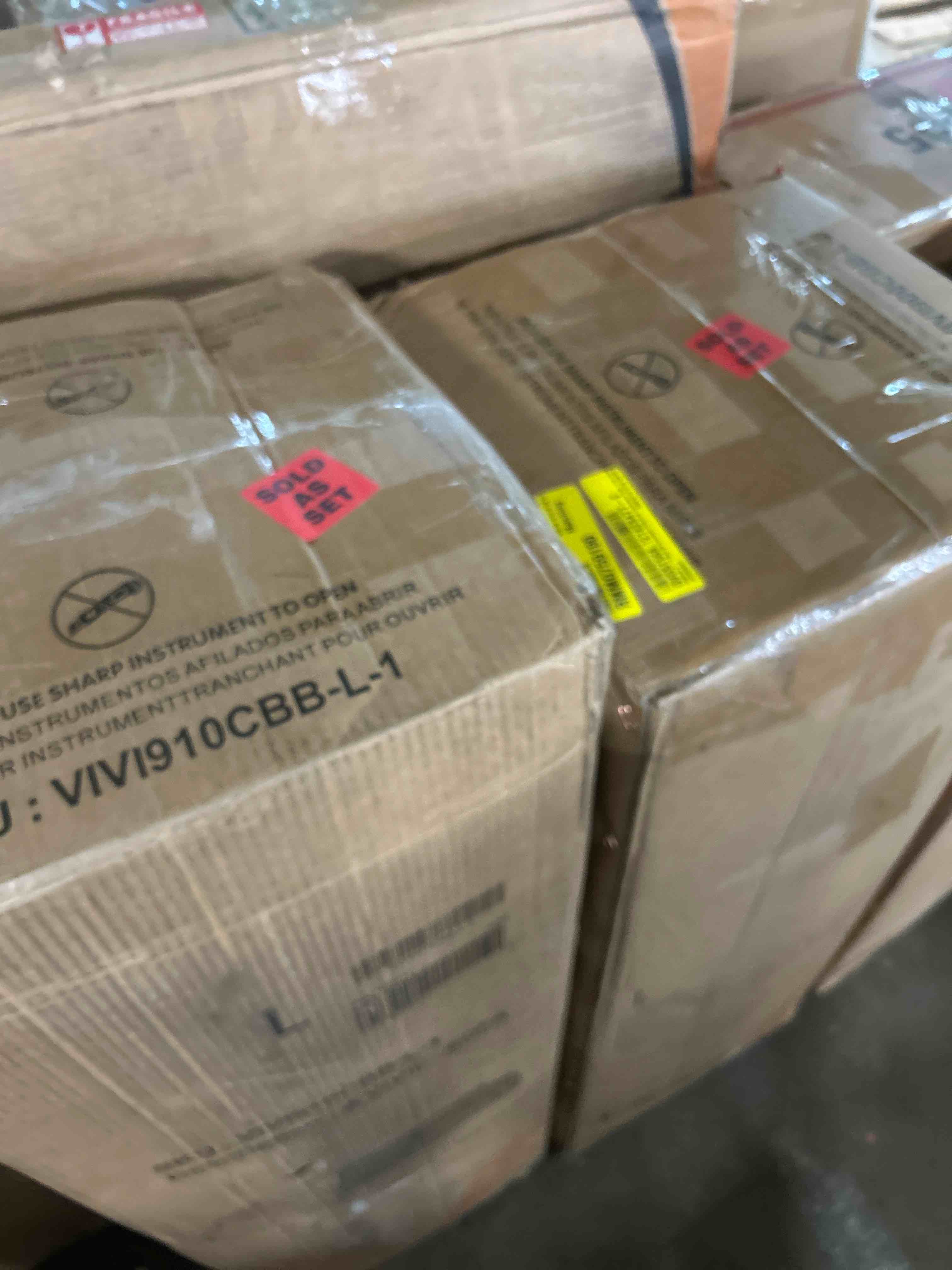 Condition photo showing Good Condition for vivi 104 in. wide arm 2-piece corduroy fabric l-shape modular sectional sofa in gray with right chaise(two boxes to couch )