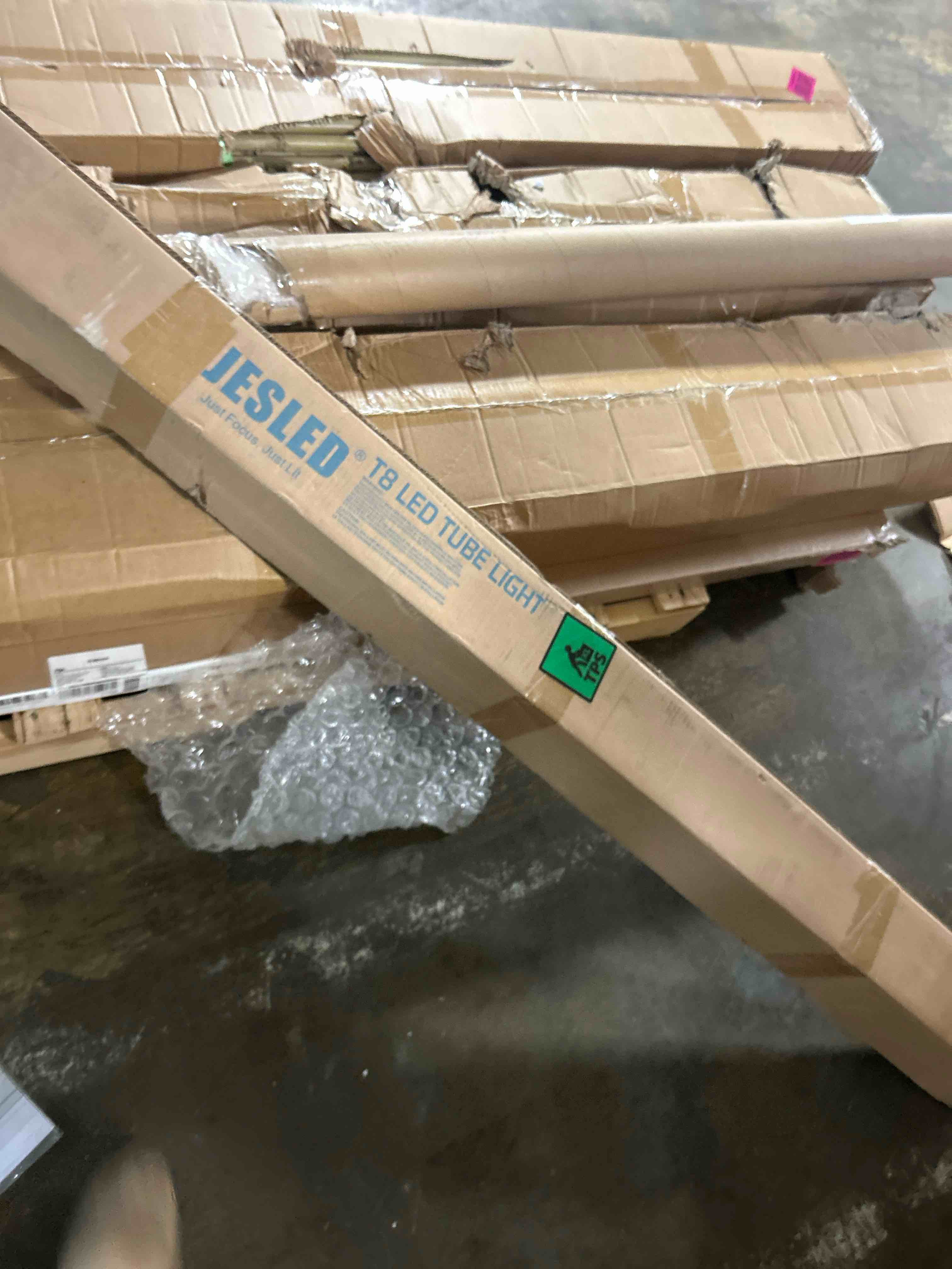 Condition photo showing New/Like New for jesled 20-pack t8 led tube lights 4ft, 14w 2450lm 5000k, single or double end powered, plug and play or ballast bypass, type a+b 4 foot t10 t12 fluorescent bulbs replacement, frosted