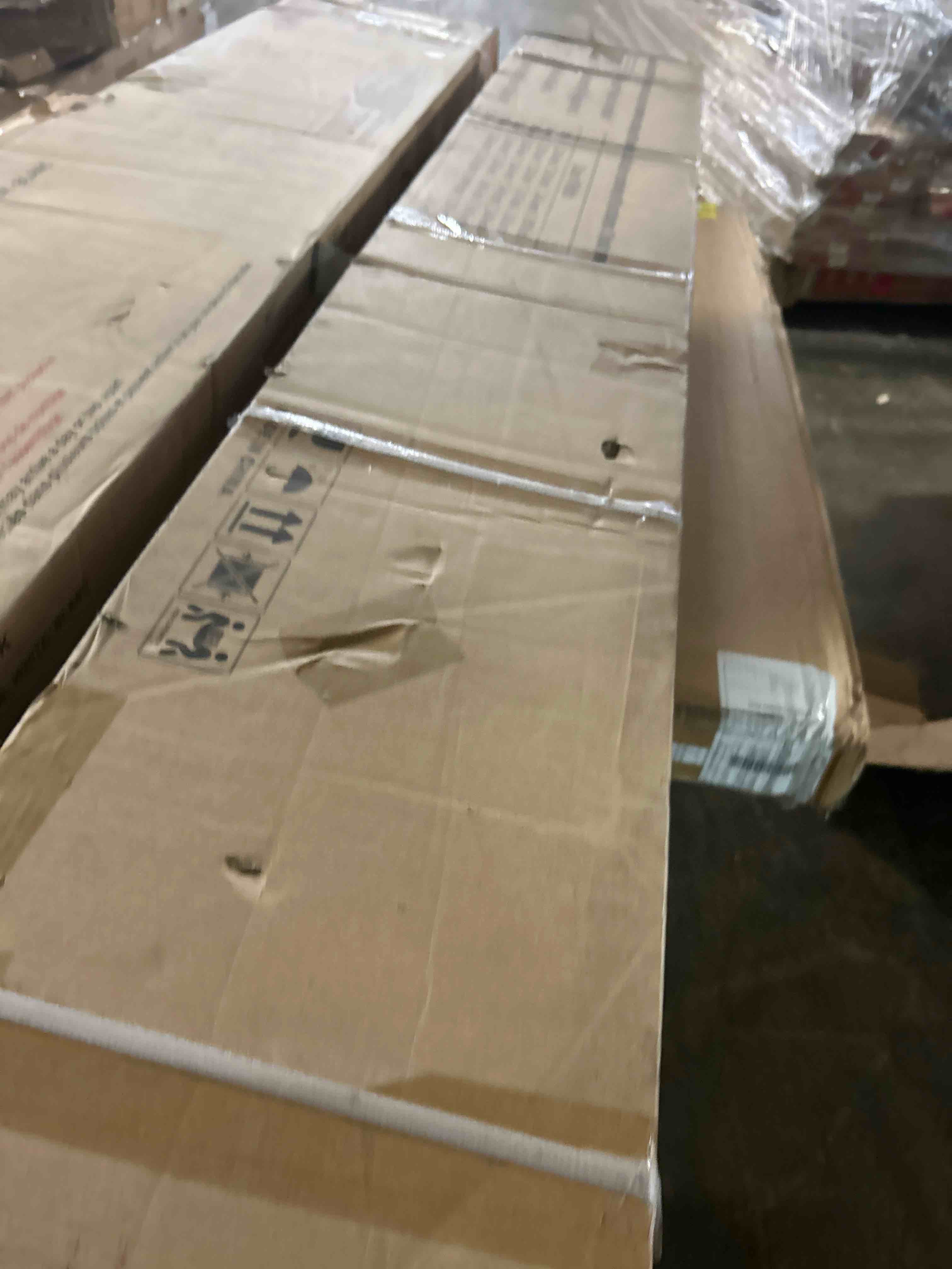 Condition photo showing As Is for jubest 28"x80" 5-panel shaker style white primed hollow core interior molded door slab, not pre-drilled and not included hardware, pre-assembled interior door for pantry, laundry, closet(no hardware)