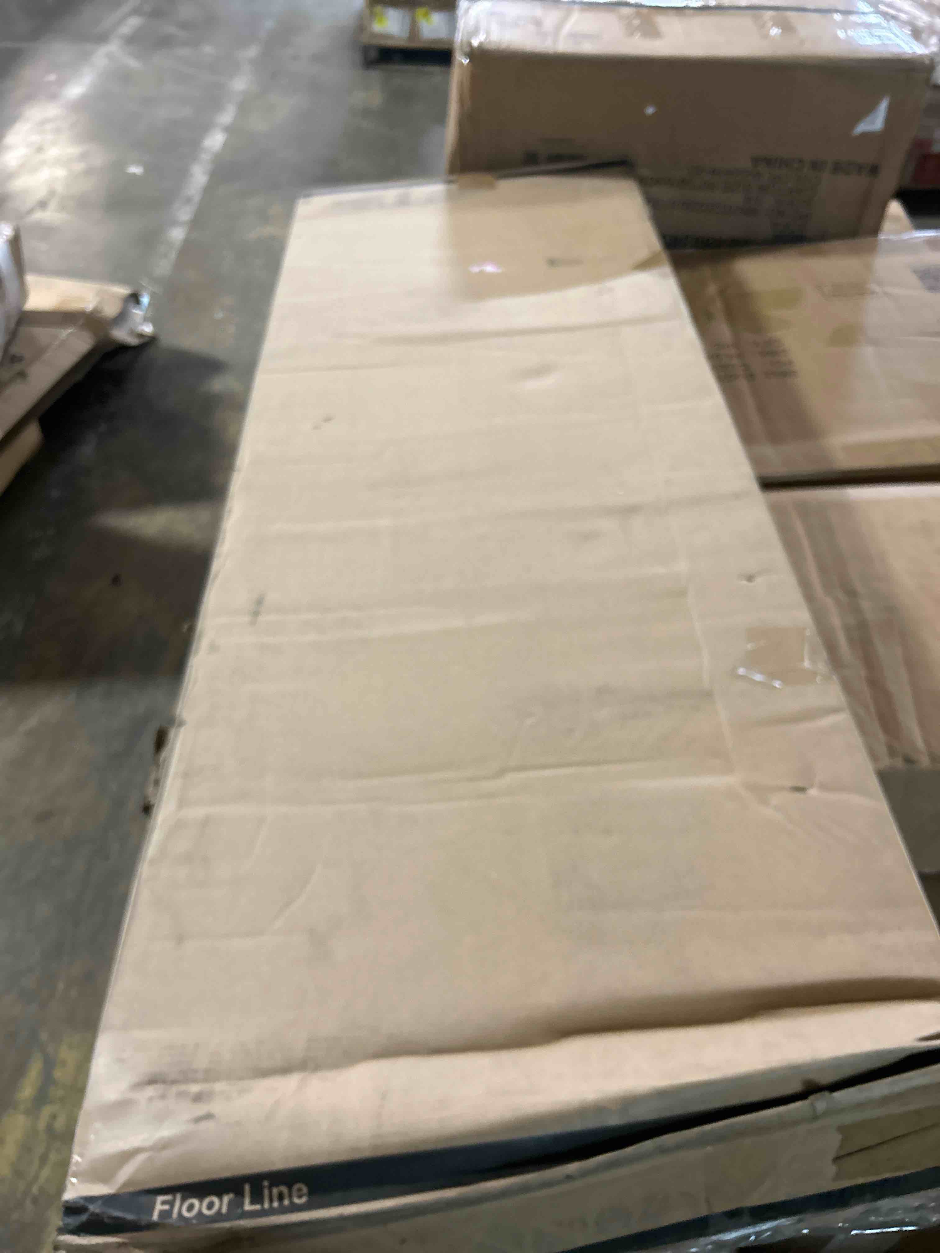 Condition photo showing As Is for beckett solid wood low-profile bed frame with spindle design(queen footboard slats and support legs only)