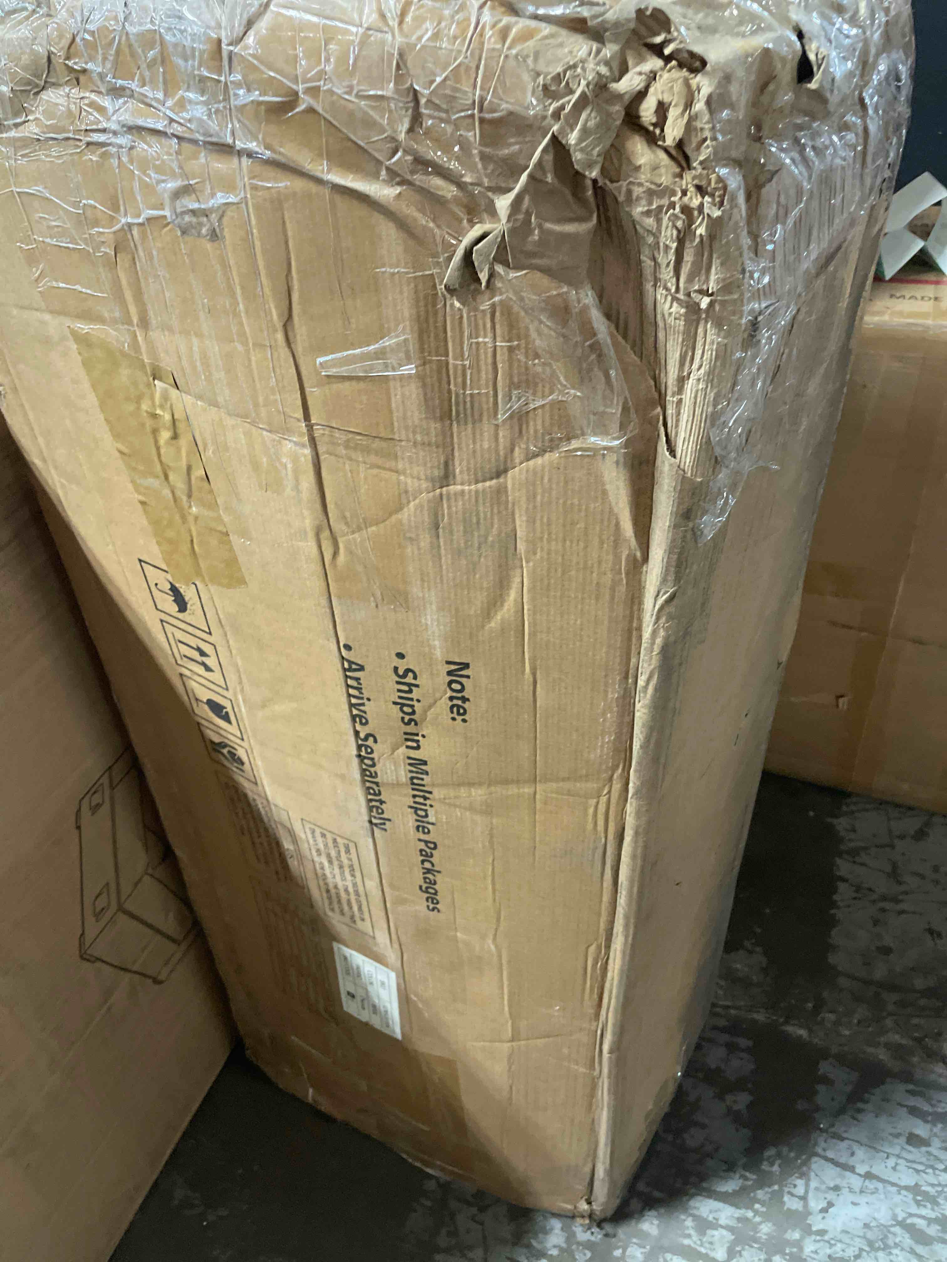 Condition photo showing As Is for chenille modular sofa sectional sofa  square armchair