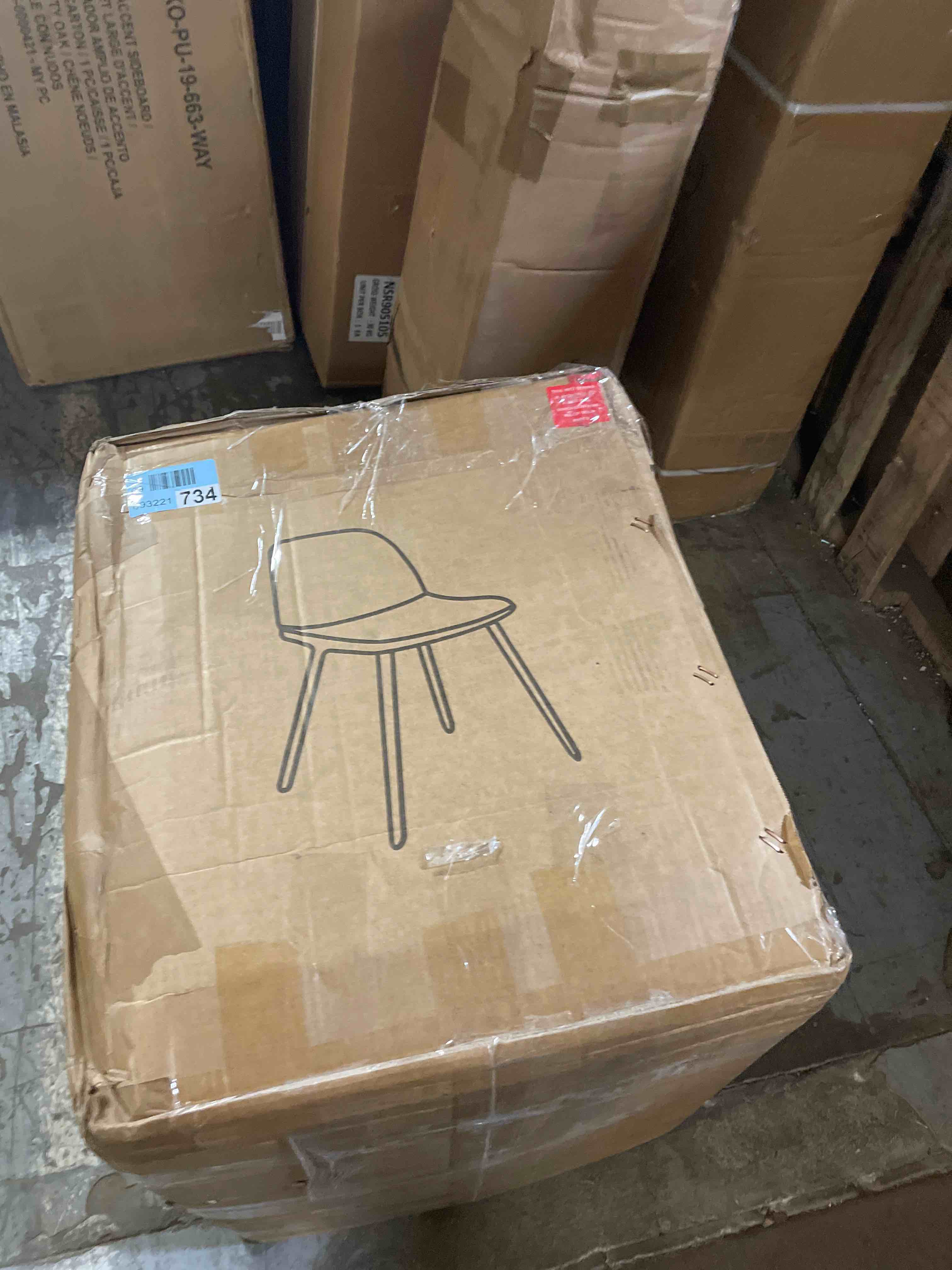 Condition photo showing As Is for one velvet upholstered kitchen dining chair with plastic legs living room bedroom chair for kitchen dining room living room lounge