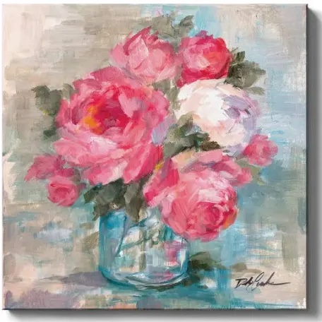 summer roses i - canvas print