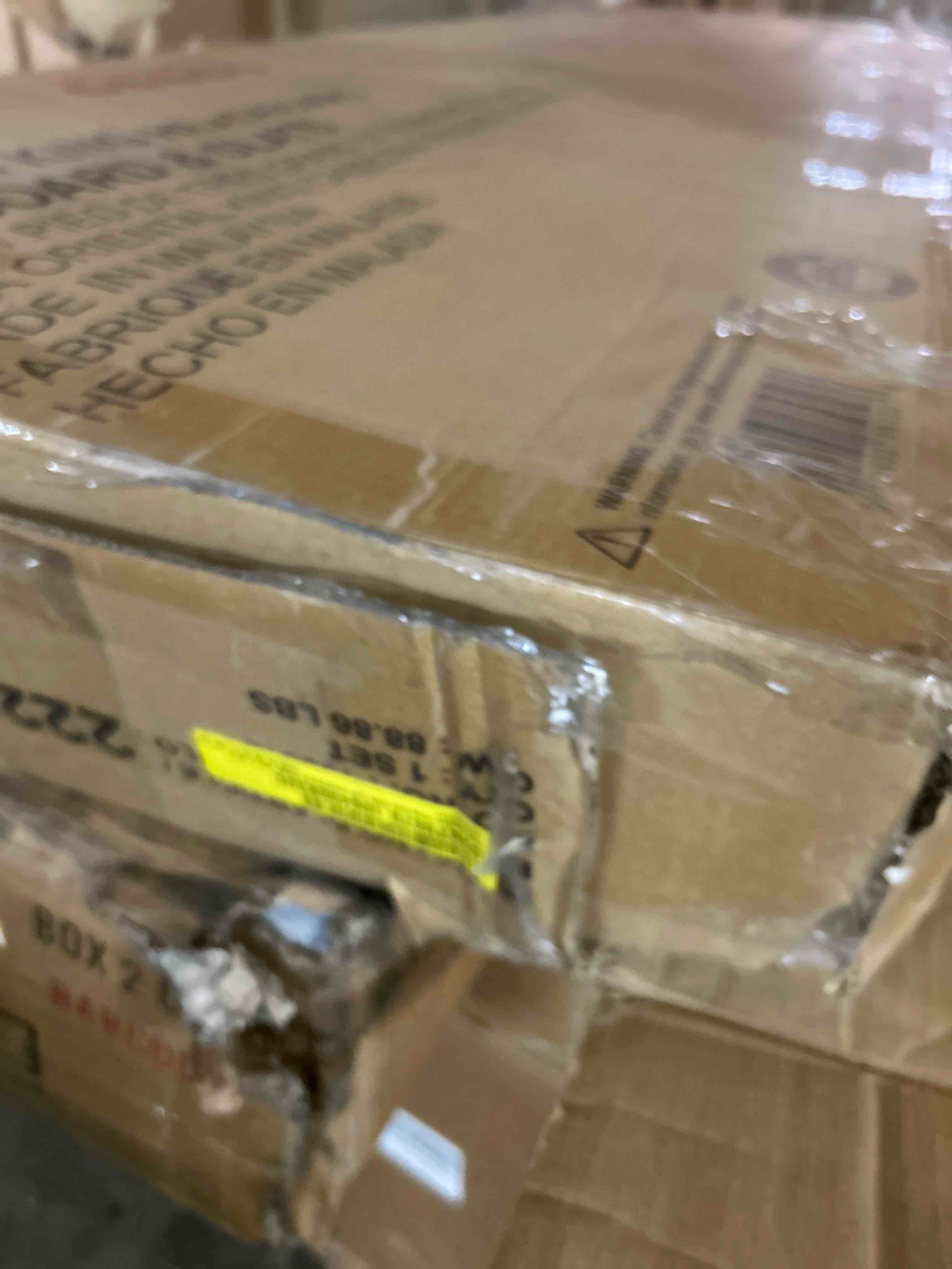 Condition photo showing As Is for black eastern king led headboard bed