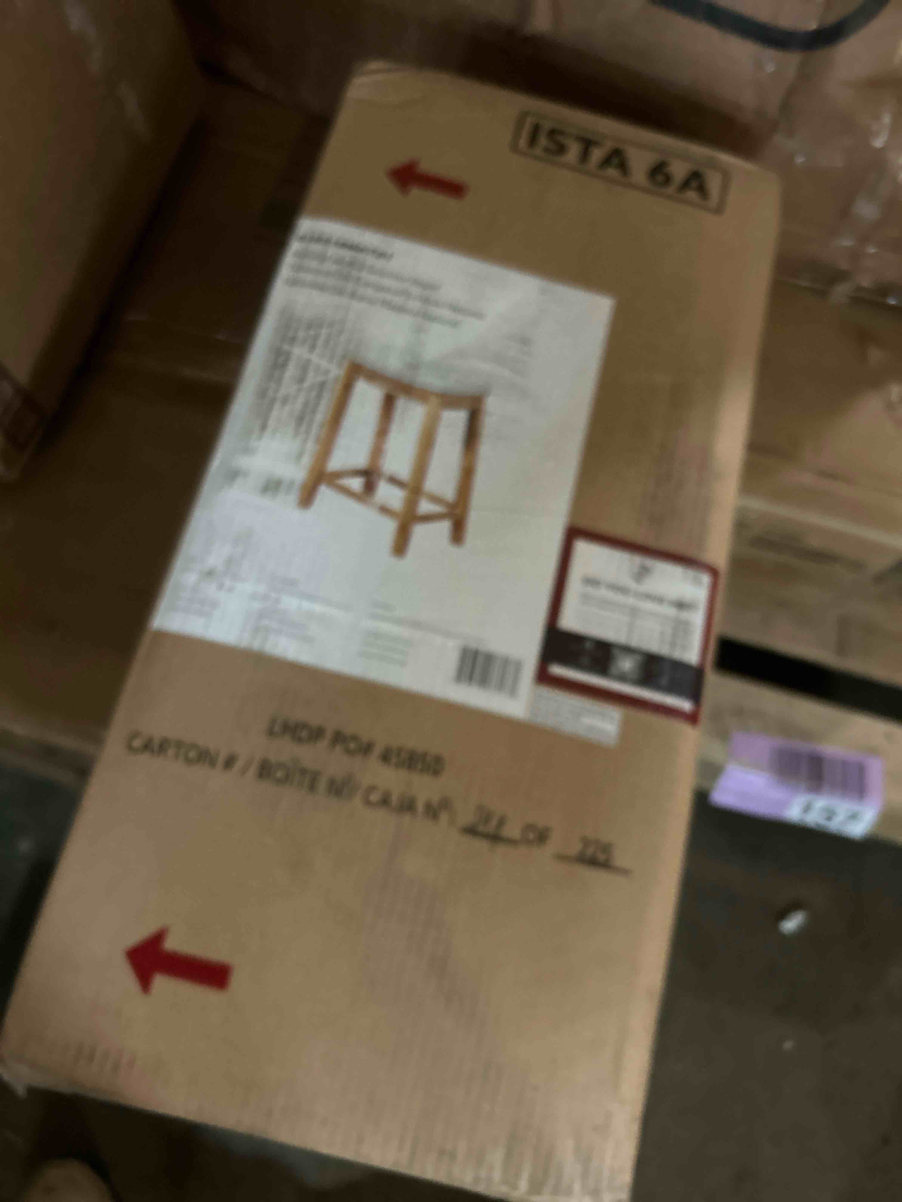 Condition photo showing New/Like New for linon home décor kingston acacia counter stool, brown rustic brown counter stool