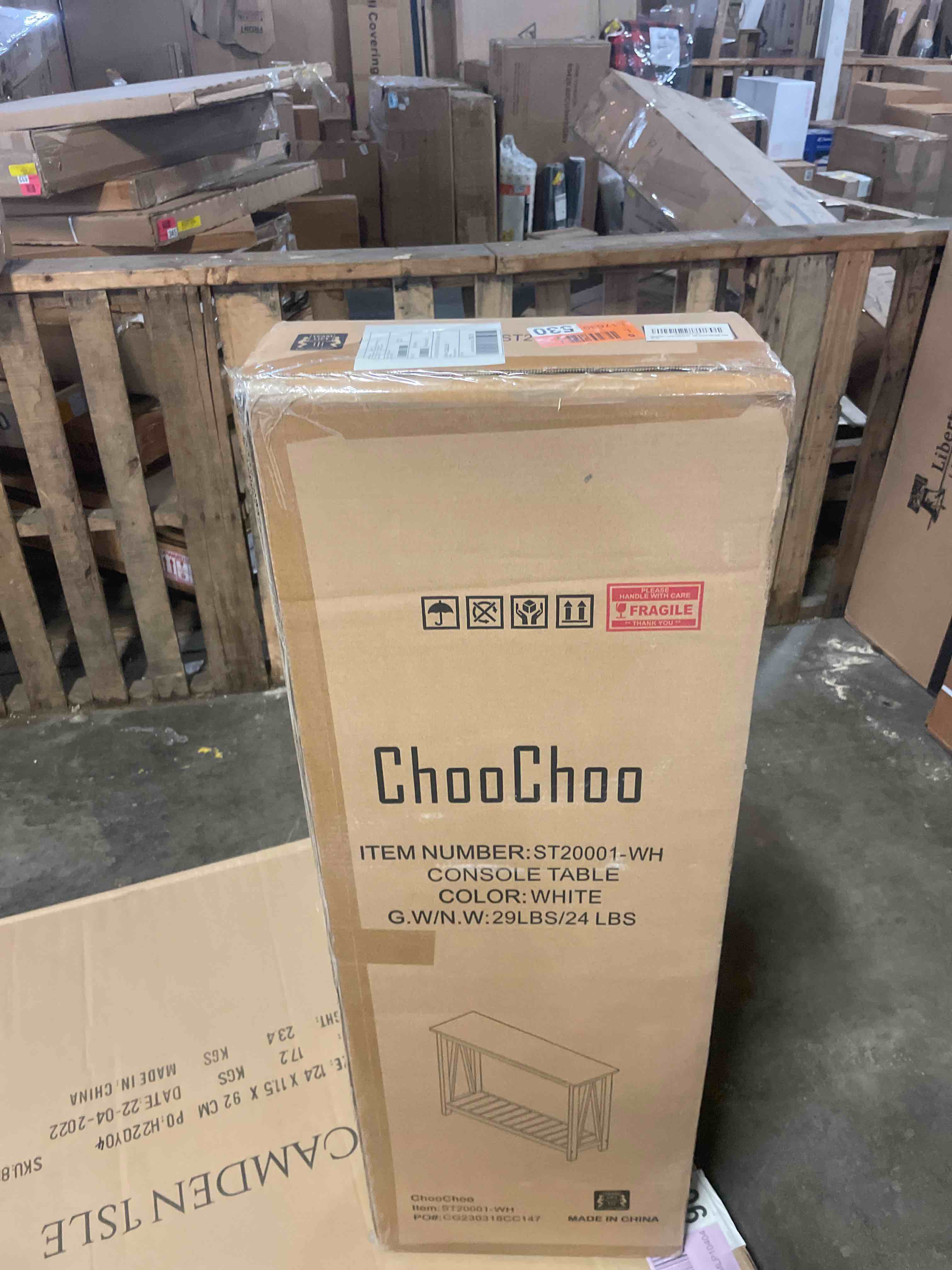 Condition photo showing New/Like New for choochoo farmhouse console table, rustic vintage narrow sofa table for entryway, living room, hallway, 40 white white 11.8"d x 39.4"w x 31.5"h
