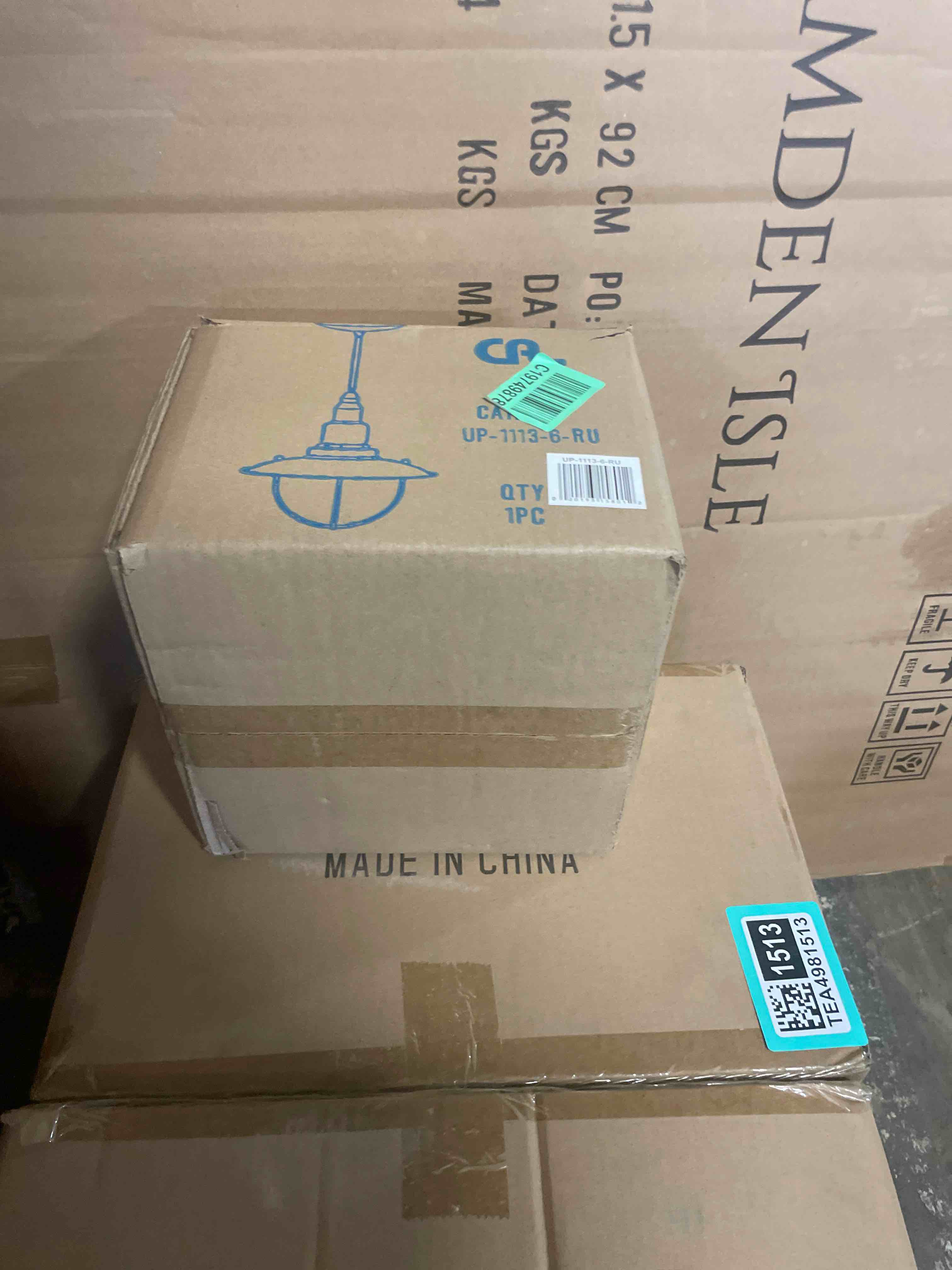 Condition photo showing New/Like New for cal lighting up-1113-6-ru close to ceiling light fixture, image,72.00x8.88x8.00