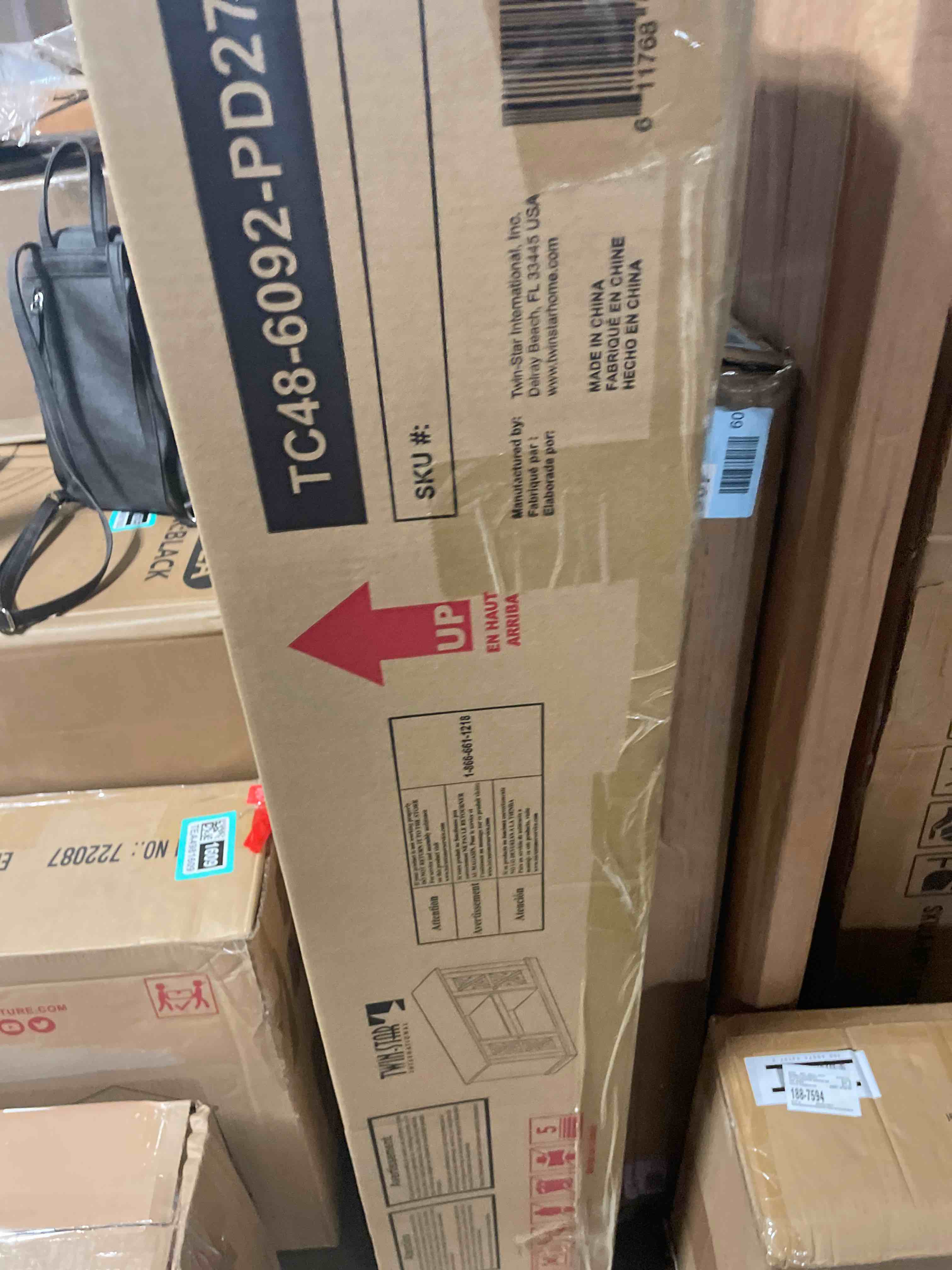 Condition photo showing New/Like New for bell'o - omni tv cabinet for most flat-panel tvs up to 55" - brown