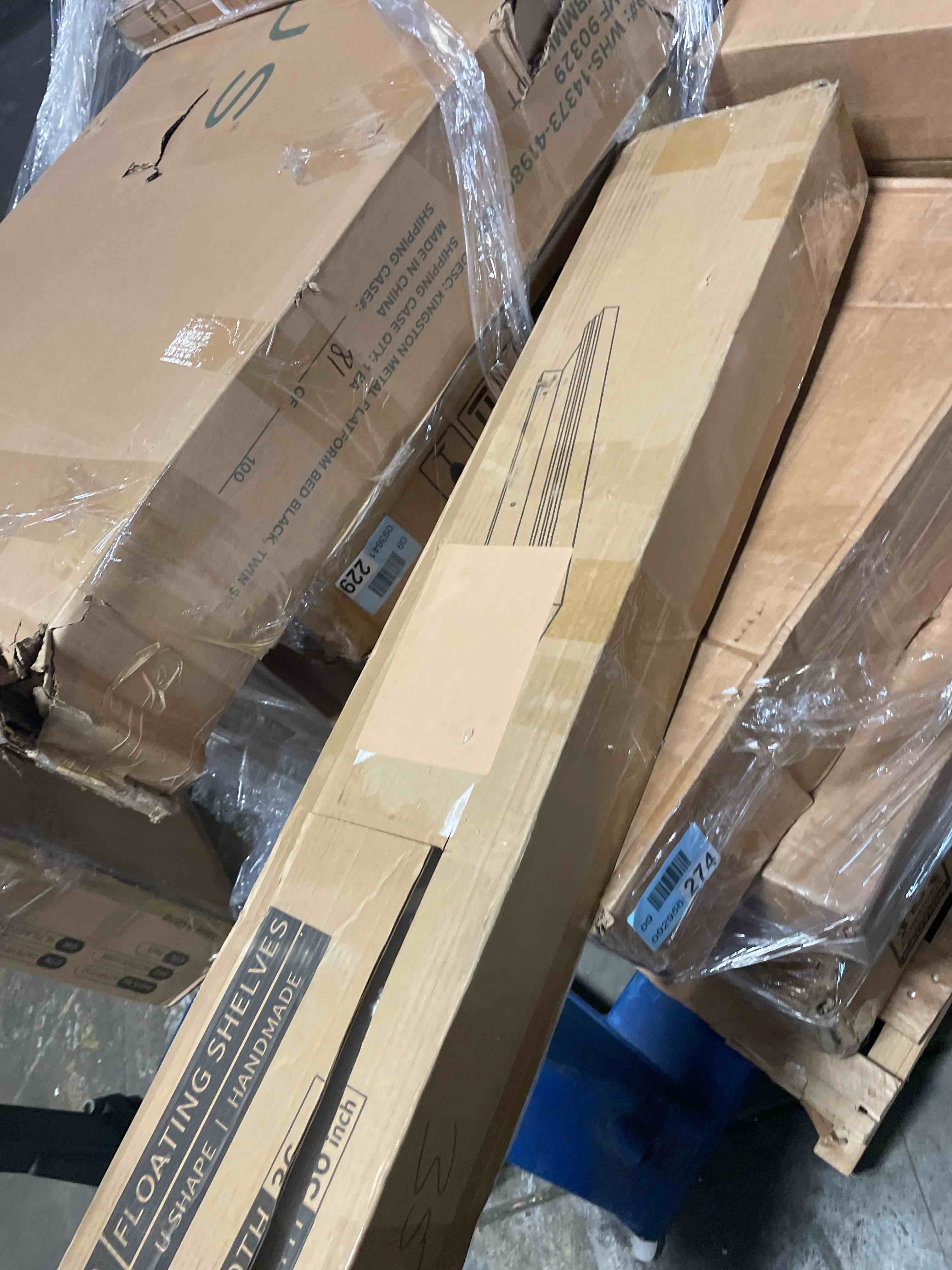 Condition photo showing New/Like New for rogmars 36 inches long walnut floating shelves,rustic solid wood farmhouse wall shelves with invisible brackets for bathroom, living room, bedroom, kitchen set of 3 walnut 36inch 3 tier