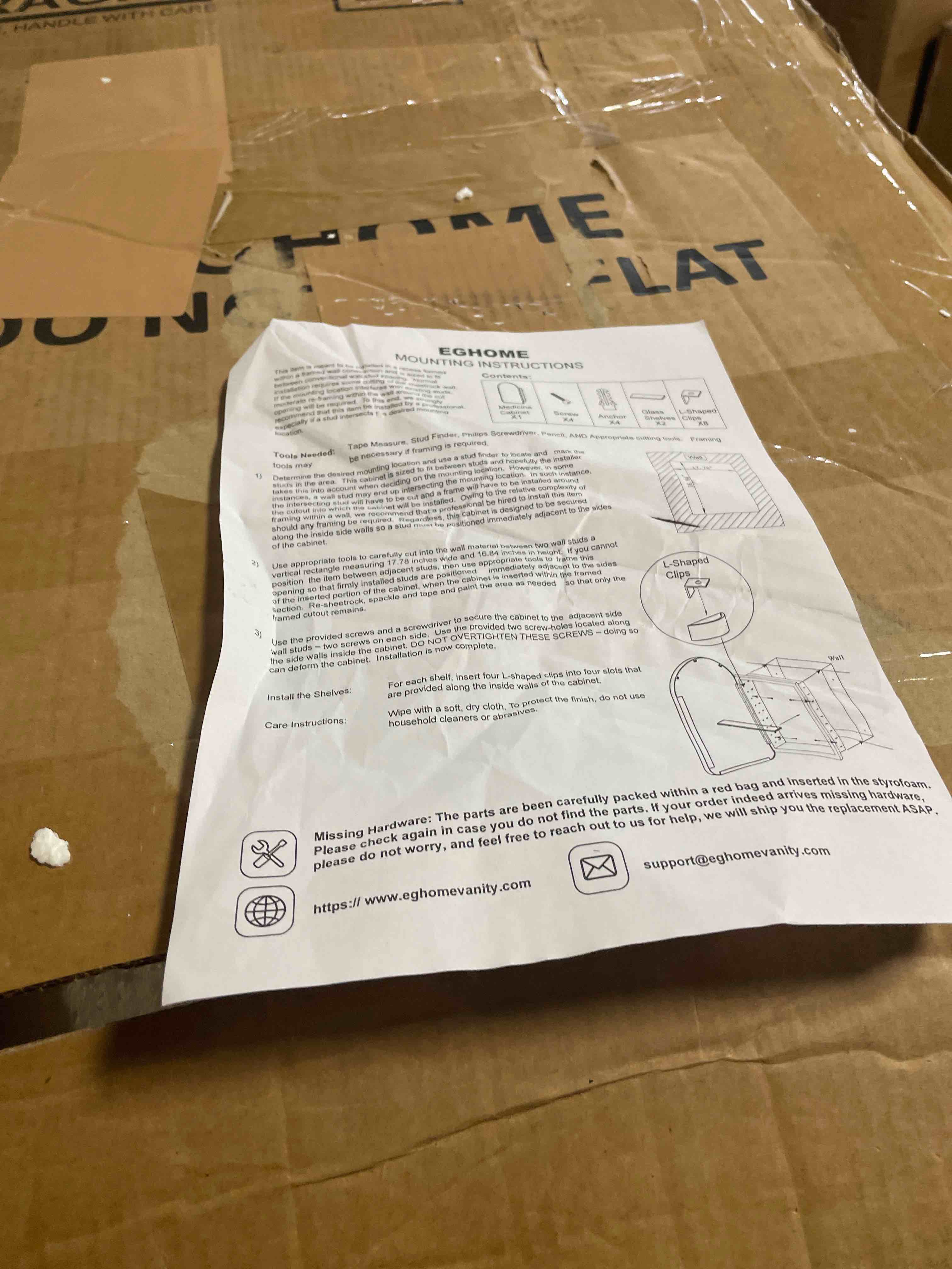 Condition photo showing New/Like New for arched medicine cabinet mirror for bathroom, brushed black arch mirror cabinet with storage,adjustable shelves, wall mounted only, modern bathroom storage,20x32 inch