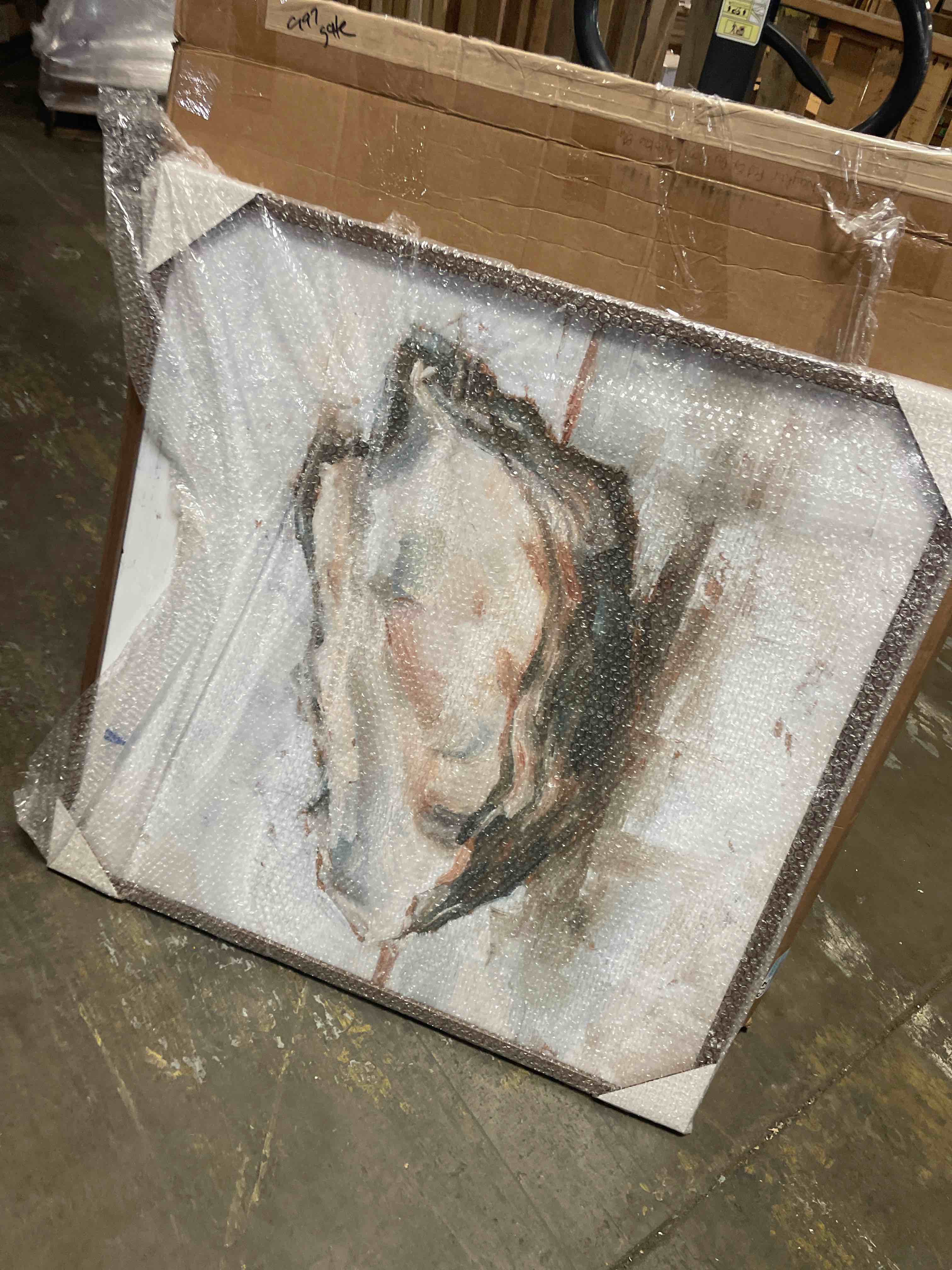 Condition photo showing New/Like New for amanti art framed canvas wall art 16x16 oyster study ii by ethan harper, framed wall art canvas, animals artwork, modern decor, small poster painting for living room, bedroom, bathroom, kitchen,