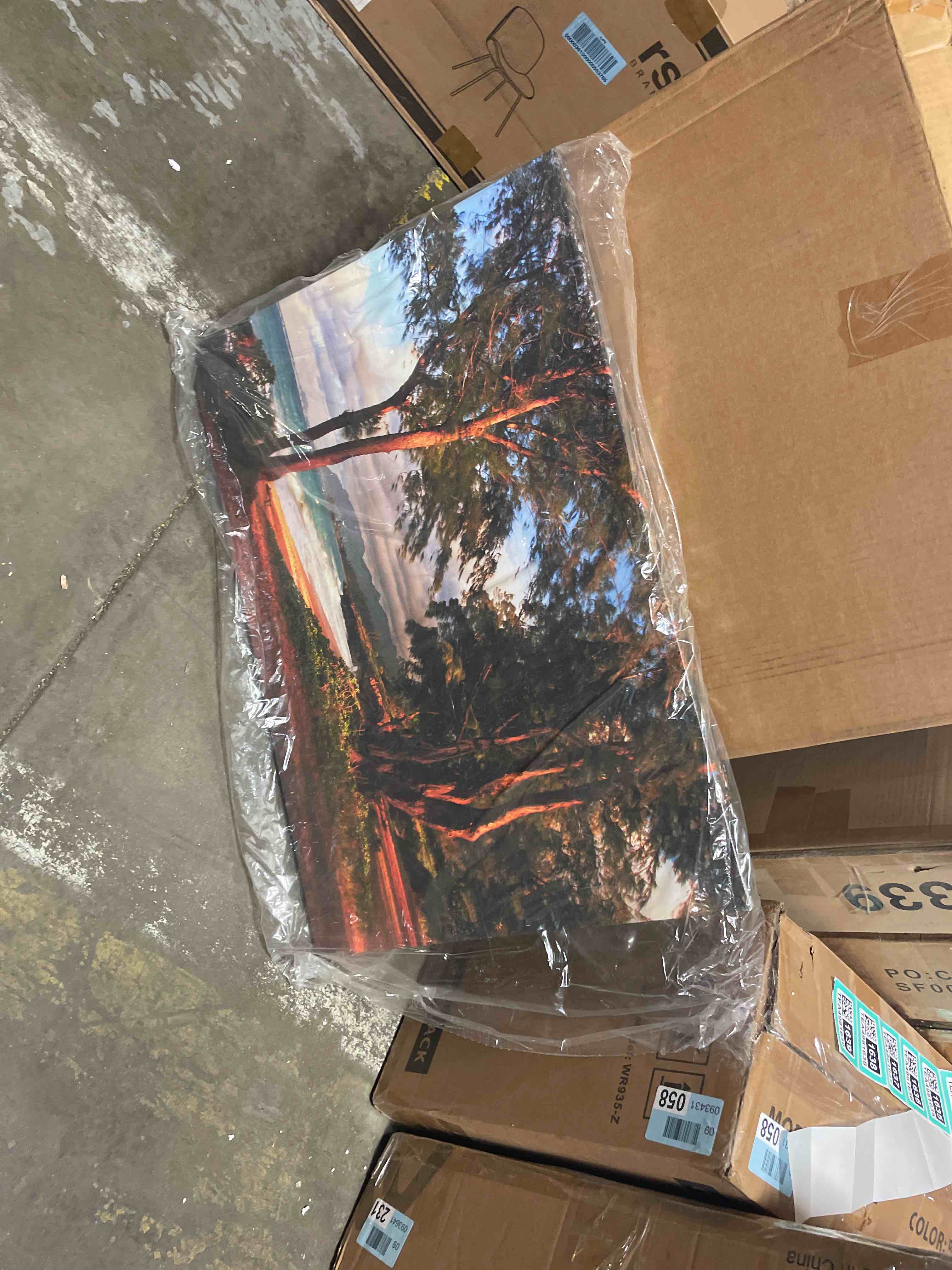 Condition photo showing New/Like New for levvarts california sunset picture wall art emerald bay lake tahoe landscape canvas print paintings usa nature scenery artwork framed posters for office home decor ready to hang 24"x48"