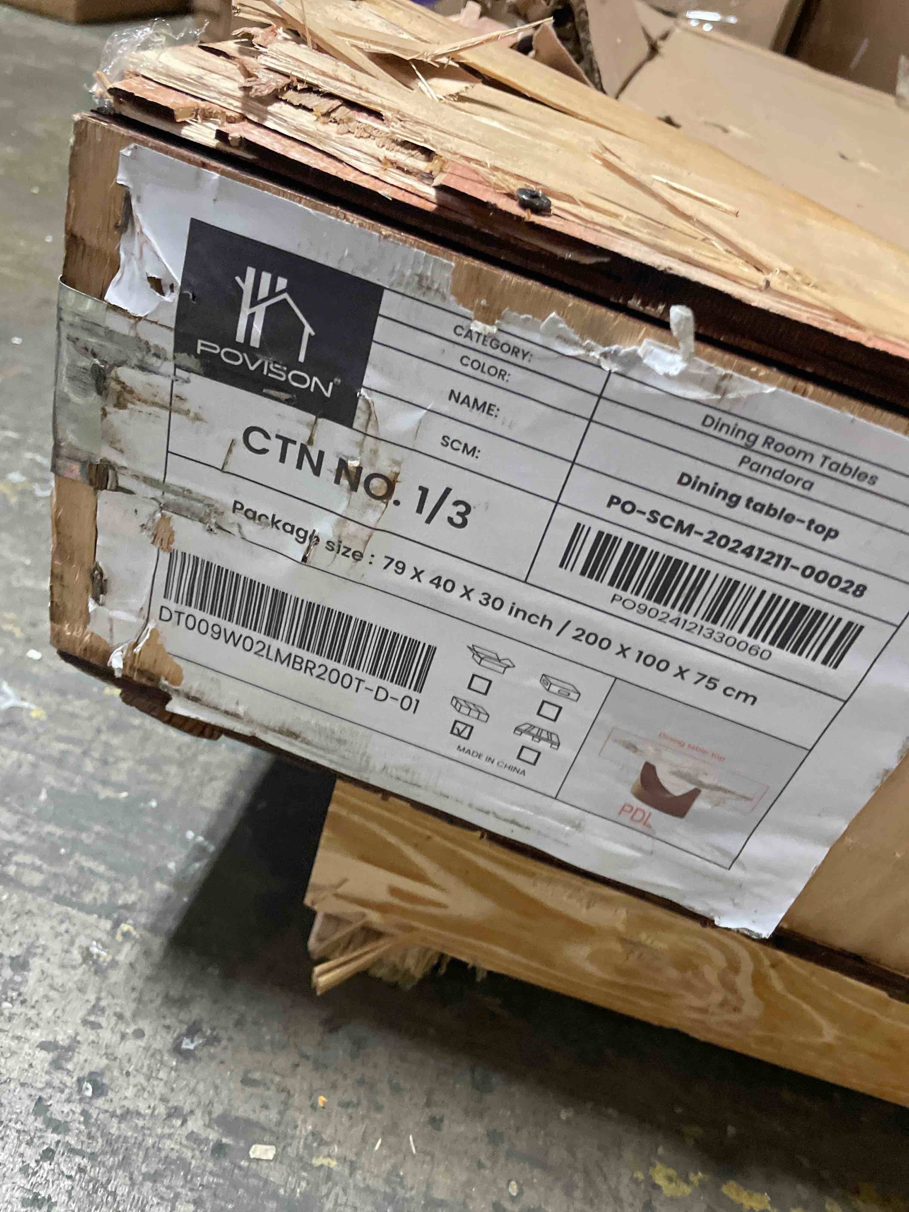 Condition photo showing New/Like New for table top only 71" glass dining table for 6-8, modern rectangular dining table,tempered glass table top with u-shaped bronze base,ideal for kitchens, living rooms(table only)