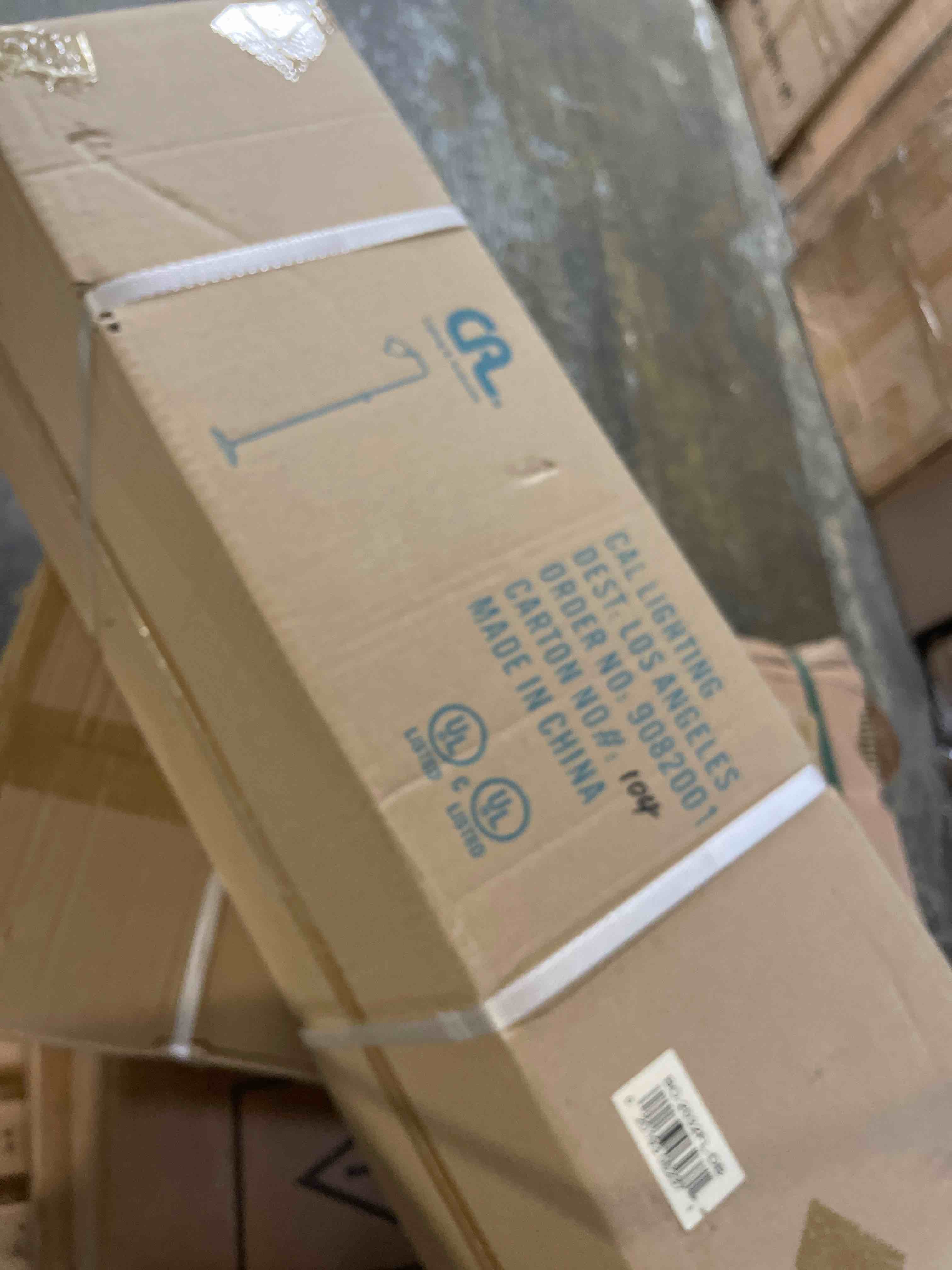 Condition photo showing New/Like New for cal lighting bo-2032fl pharmacy 1 light pedestal base floor lamp - bronze