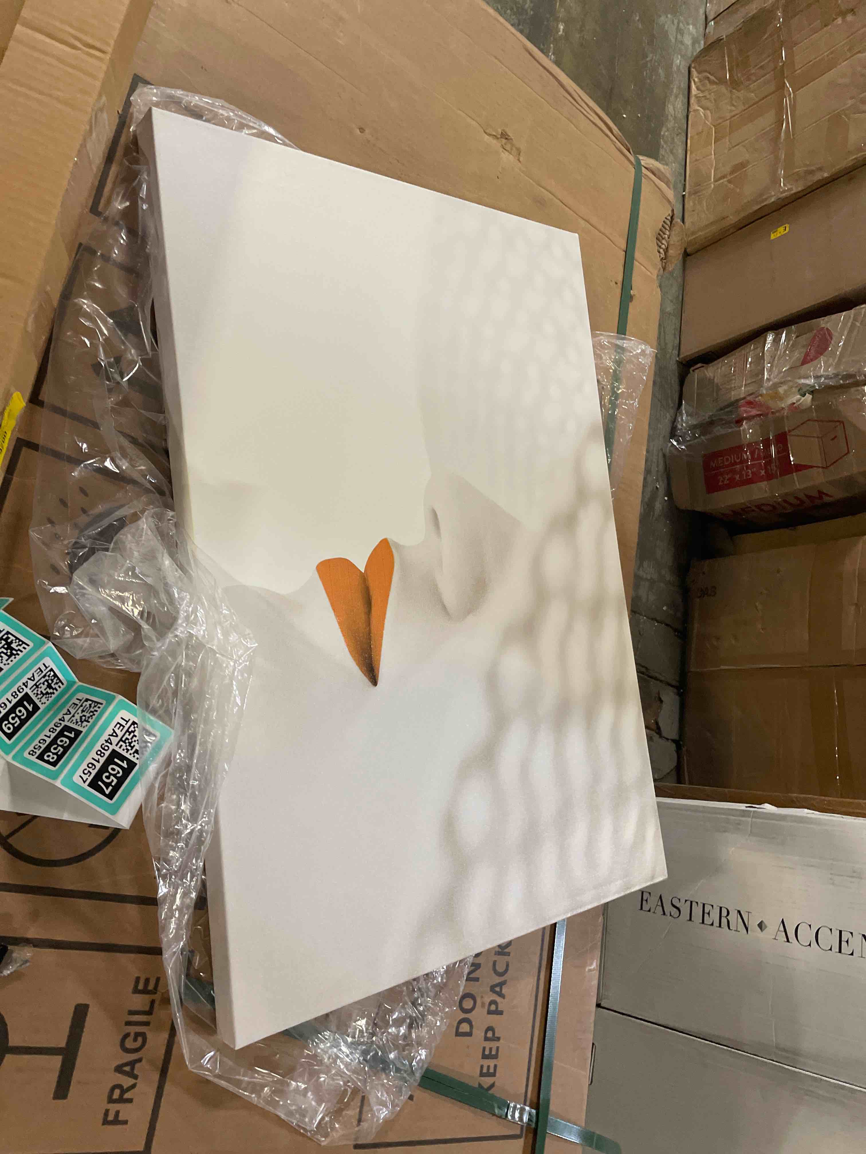 Condition photo showing New/Like New for trademark fine art red wall décor, 22 x 32