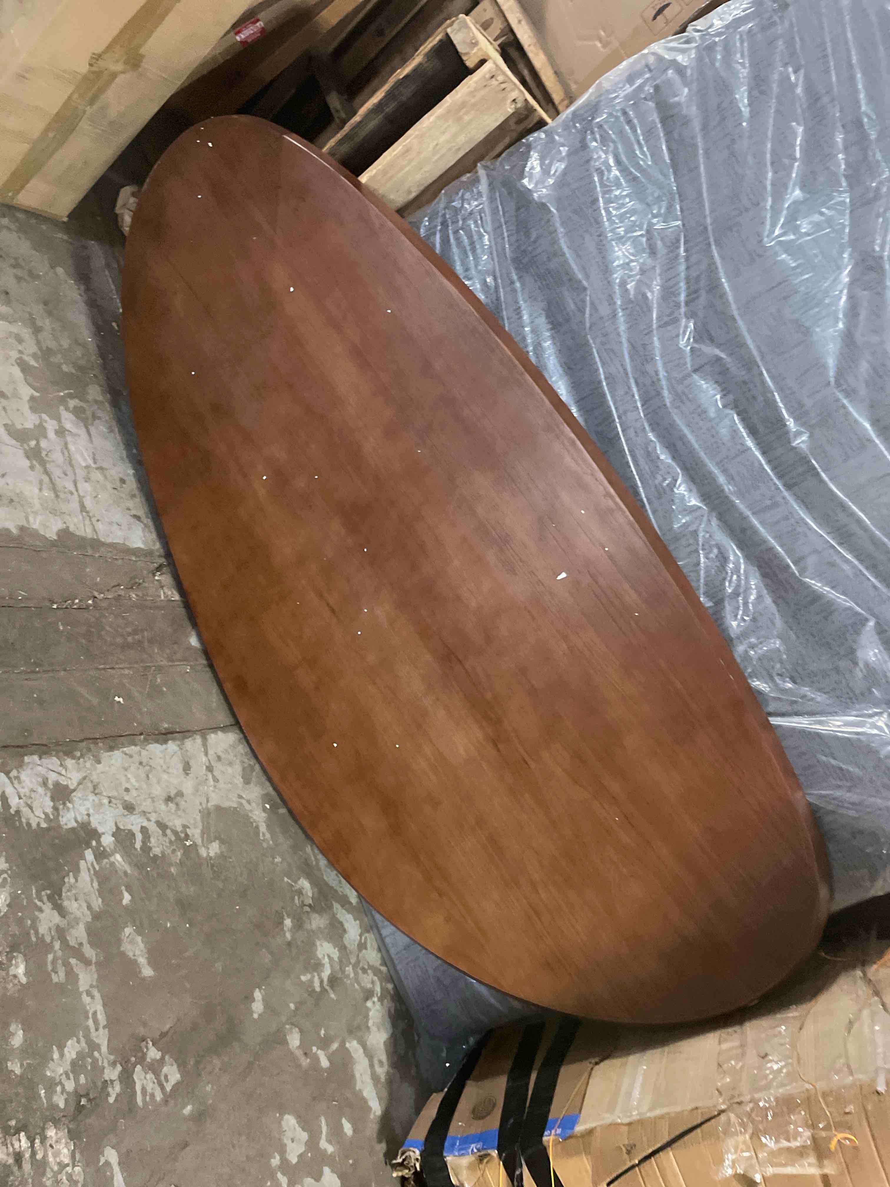 Condition photo showing As Is for table top only ikea stockholm coffee table featuring a walnut veneer finish.