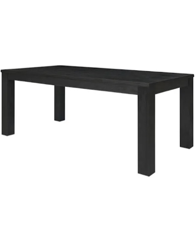 Carter Extendable 84" Rectangular Dining Table in black