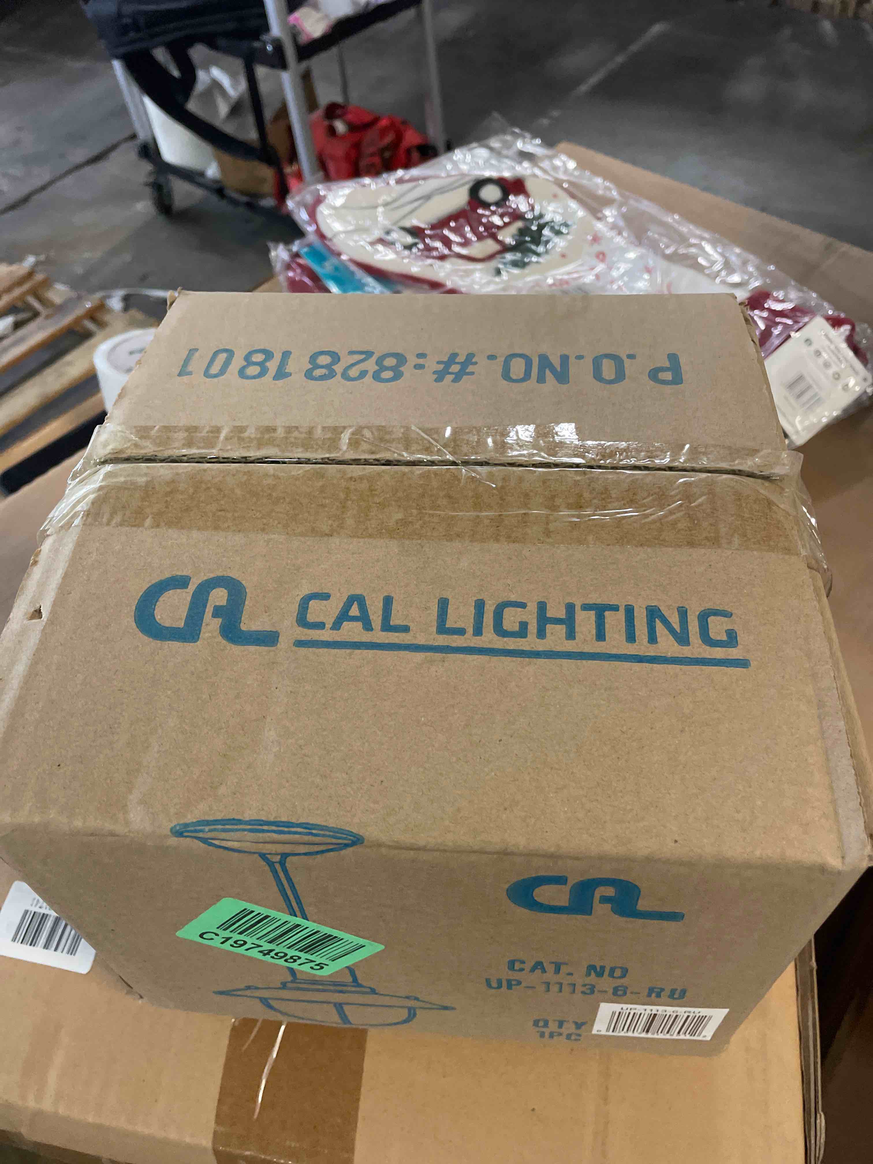 Condition photo showing New/Like New for cal lighting up-1113-6-ru close to ceiling light fixture, image,72.00x8.88x8.00