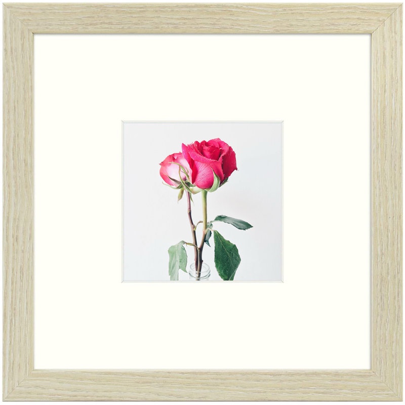 nickolas modern rustic picture frame color: white