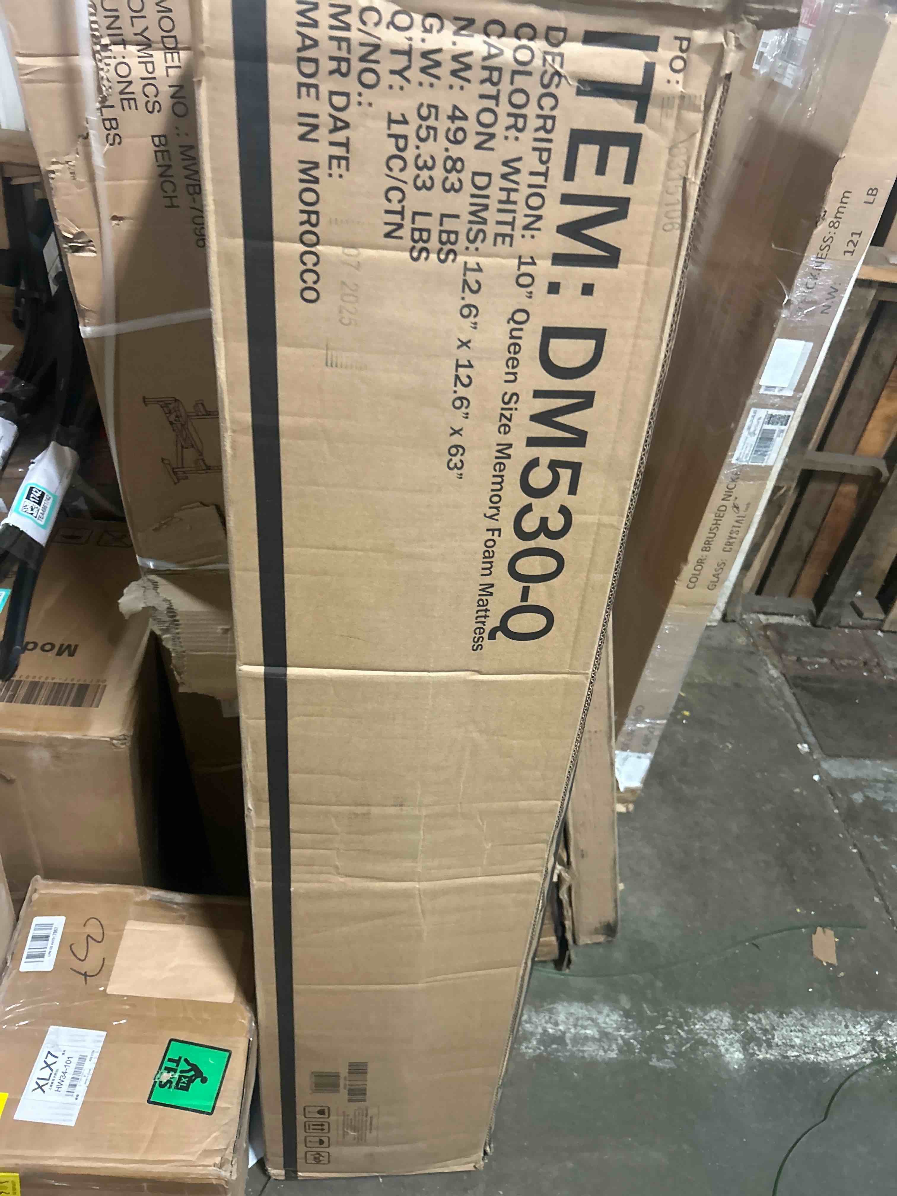 Condition photo showing New/Like New for nectar classic 12” queen mattress - medium firm - contouring memory foam - cooling top layer - back pain relief - mattress in a box - 365-night trial & forever warranty queen classic 12" mattress