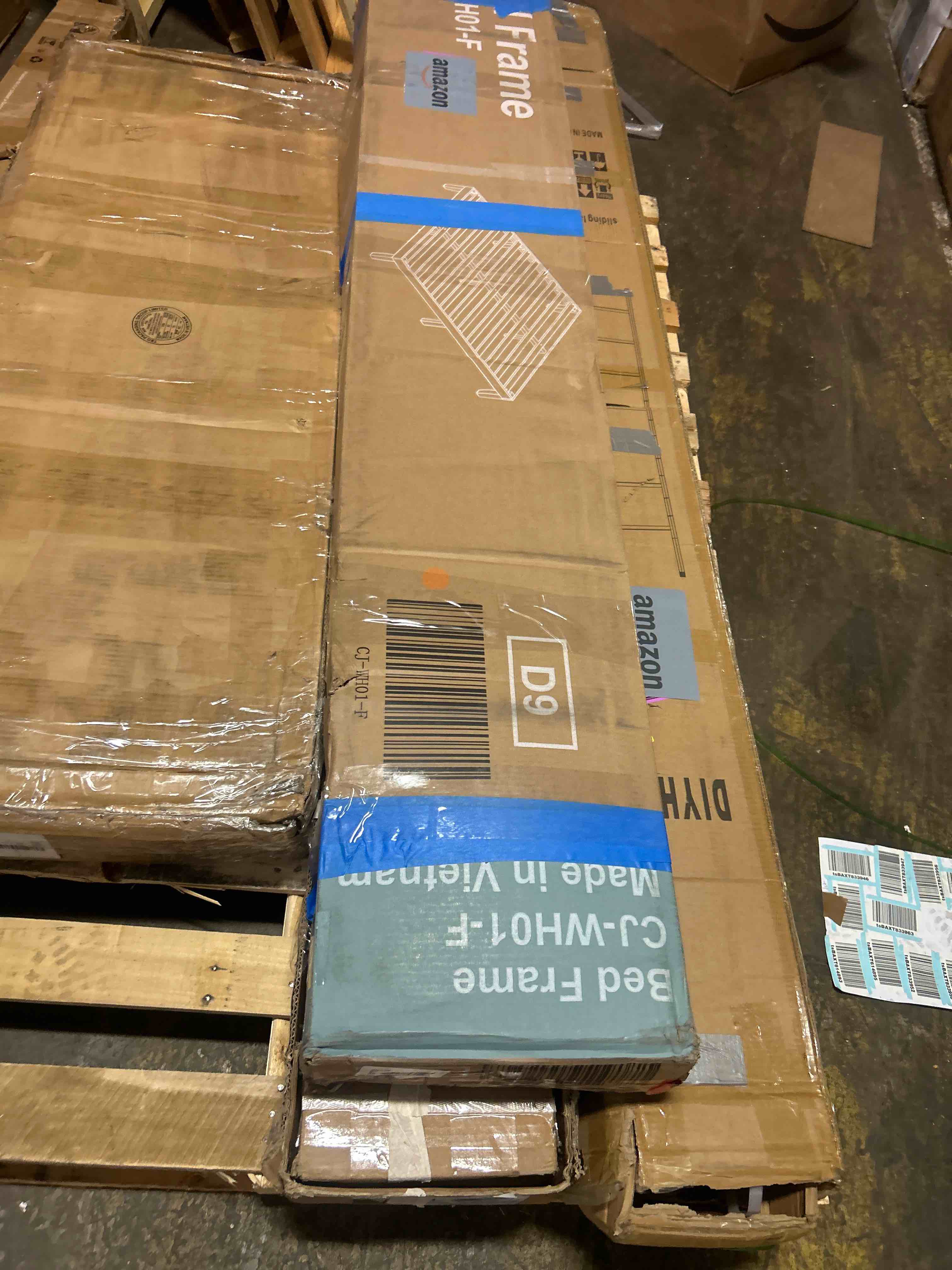 Condition photo showing New/Like New for yapamar wood bed frame, wooden platform bed frame mattress foundation with support slats, natural pine - full