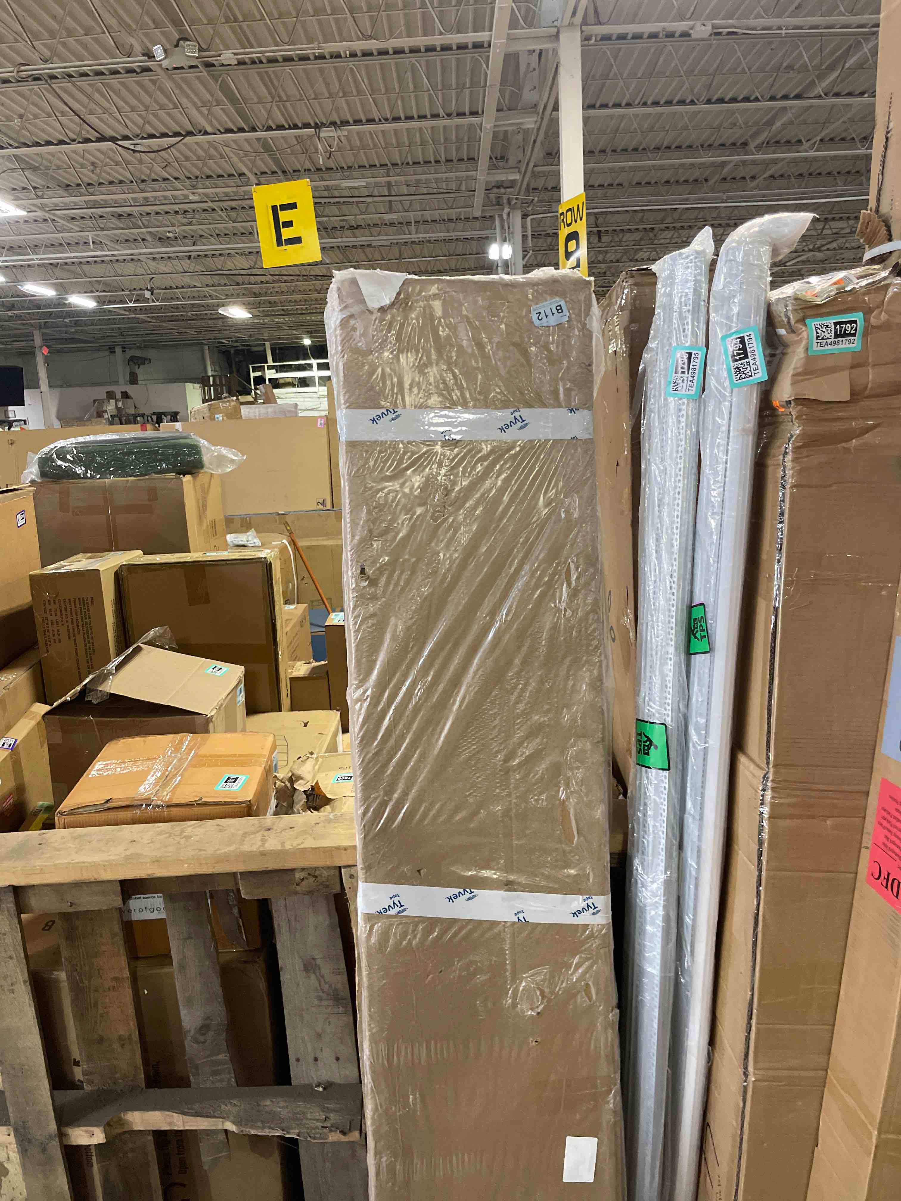 Condition photo showing New/Like New for jubest bi fold mirror closet door with white steel frame, bifolding mirrored doors for 30in. x 81in. door opening, hardwares include, easy to install