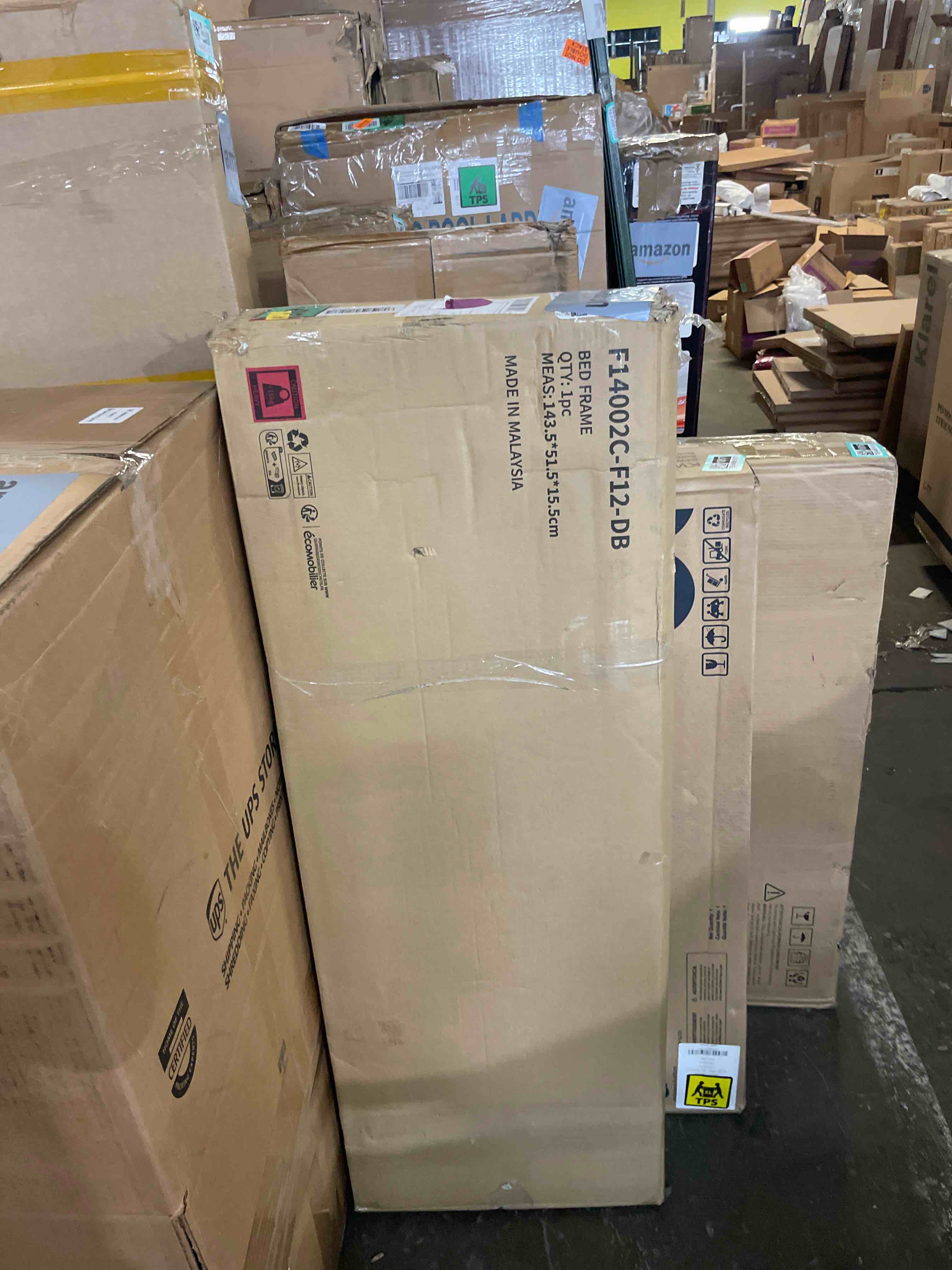 Condition photo showing New/Like New for novilla 12 inch full size bed frame solid wooden full bed frames with headboard wooden classic bed frame foundation, no box spring needed, easy assembly, walnut