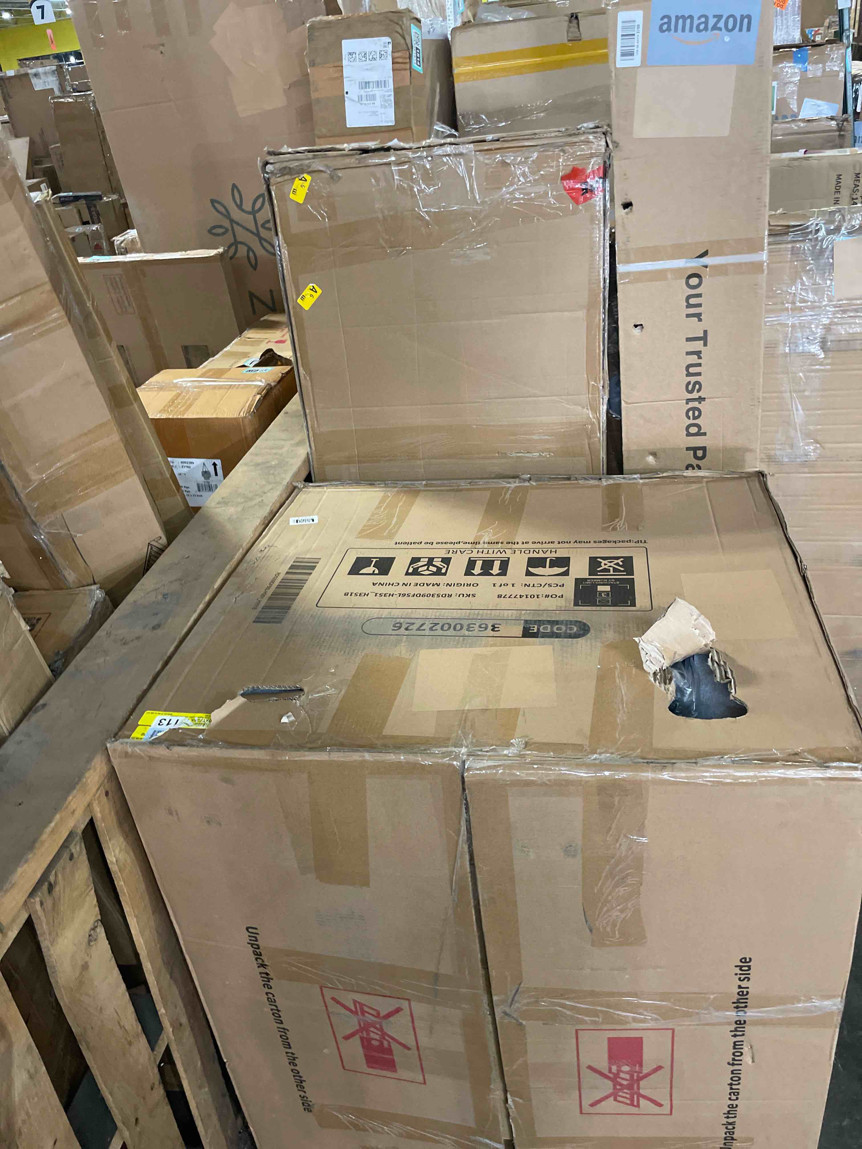 Condition photo showing As Is for oasis lhr massage sectionalby (armless recliner only)