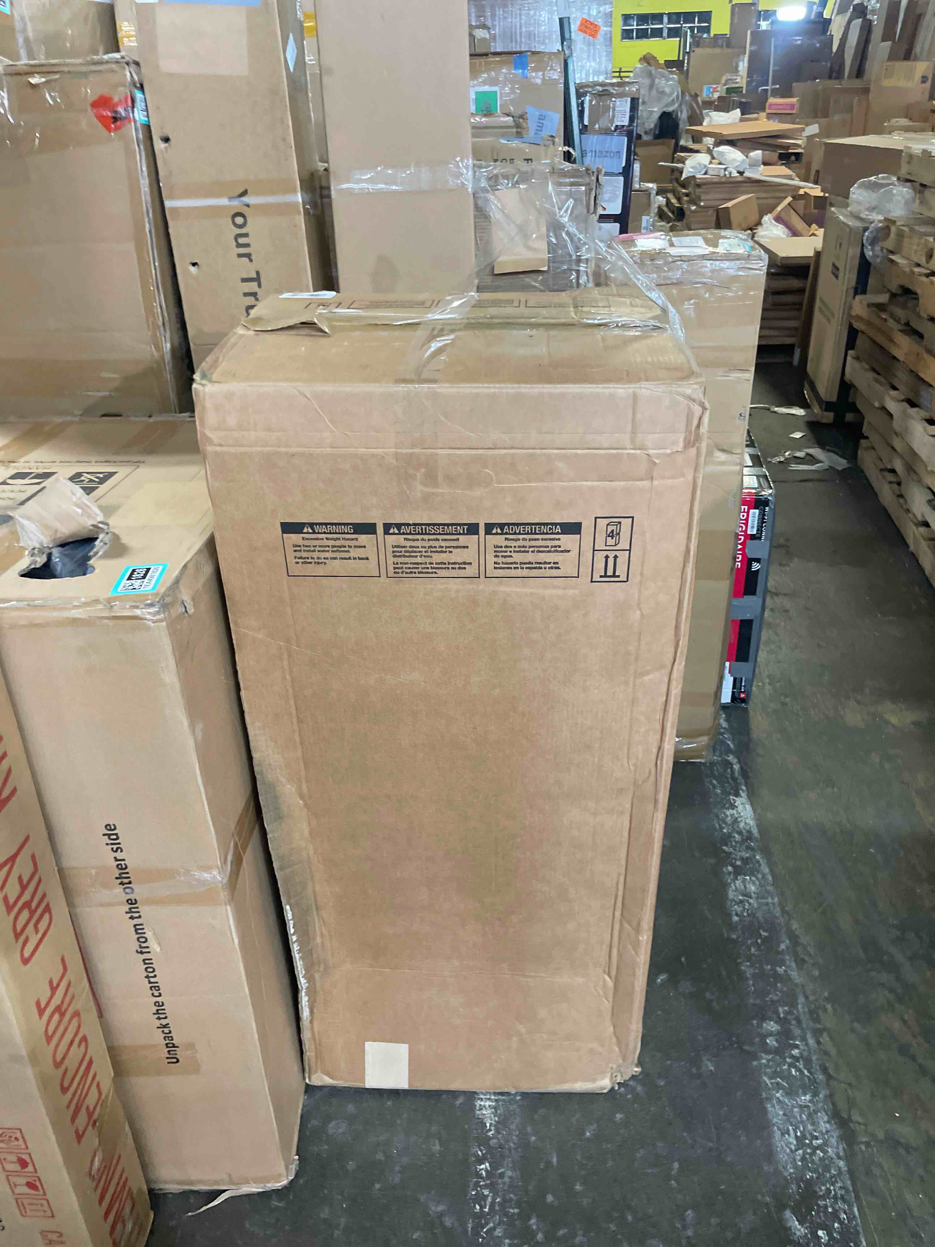 Condition photo showing New/Like New for kenmore 350 water softener system – 32,000 grain capacity whole house hard water & iron reduction – compact, easy to install, salt saving technology gray softener / 32,000 grain