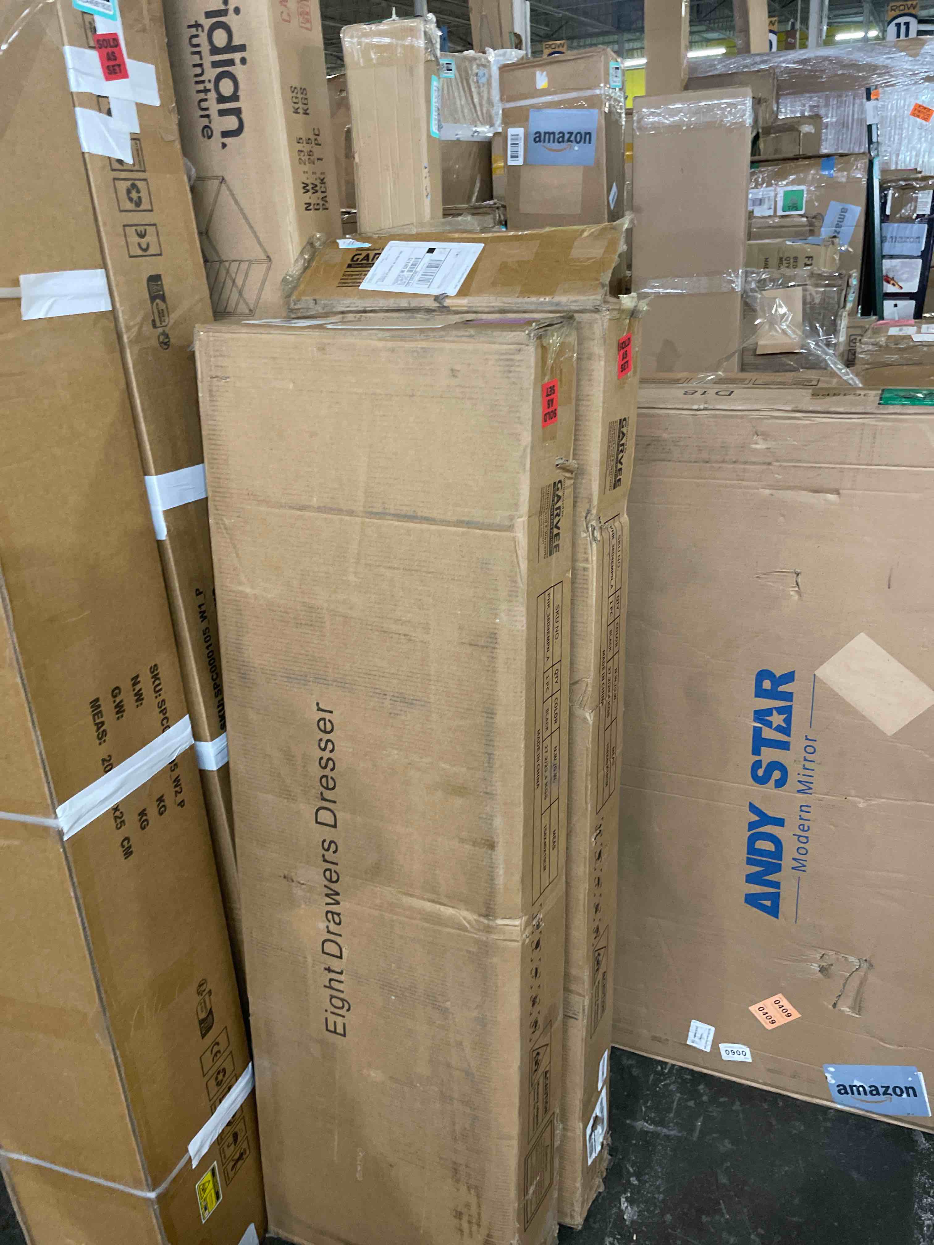 Condition photo showing New/Like New for 8 drawer dressers for bedroom, wooden chest of drawers with deep drawers, large double dresser