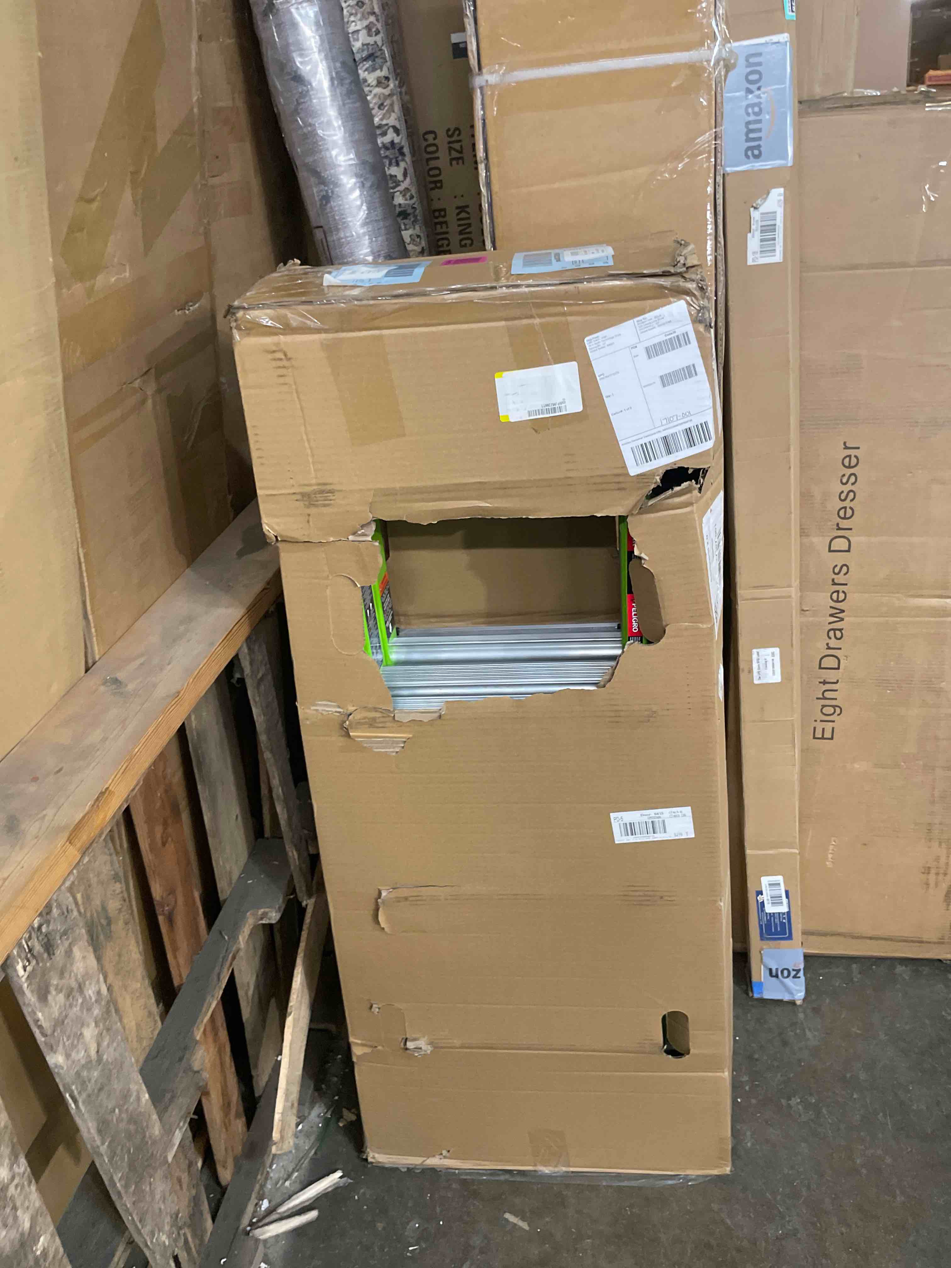 Condition photo showing New/Like New for little giant ladder systems conquest 2.0 all-terrain, m17, 17ft, multi-position ladder with adjustable outriggers, fiberglass, type 1a, 300 lbs weight rating, (17107-001) 17 ft. all-terrain