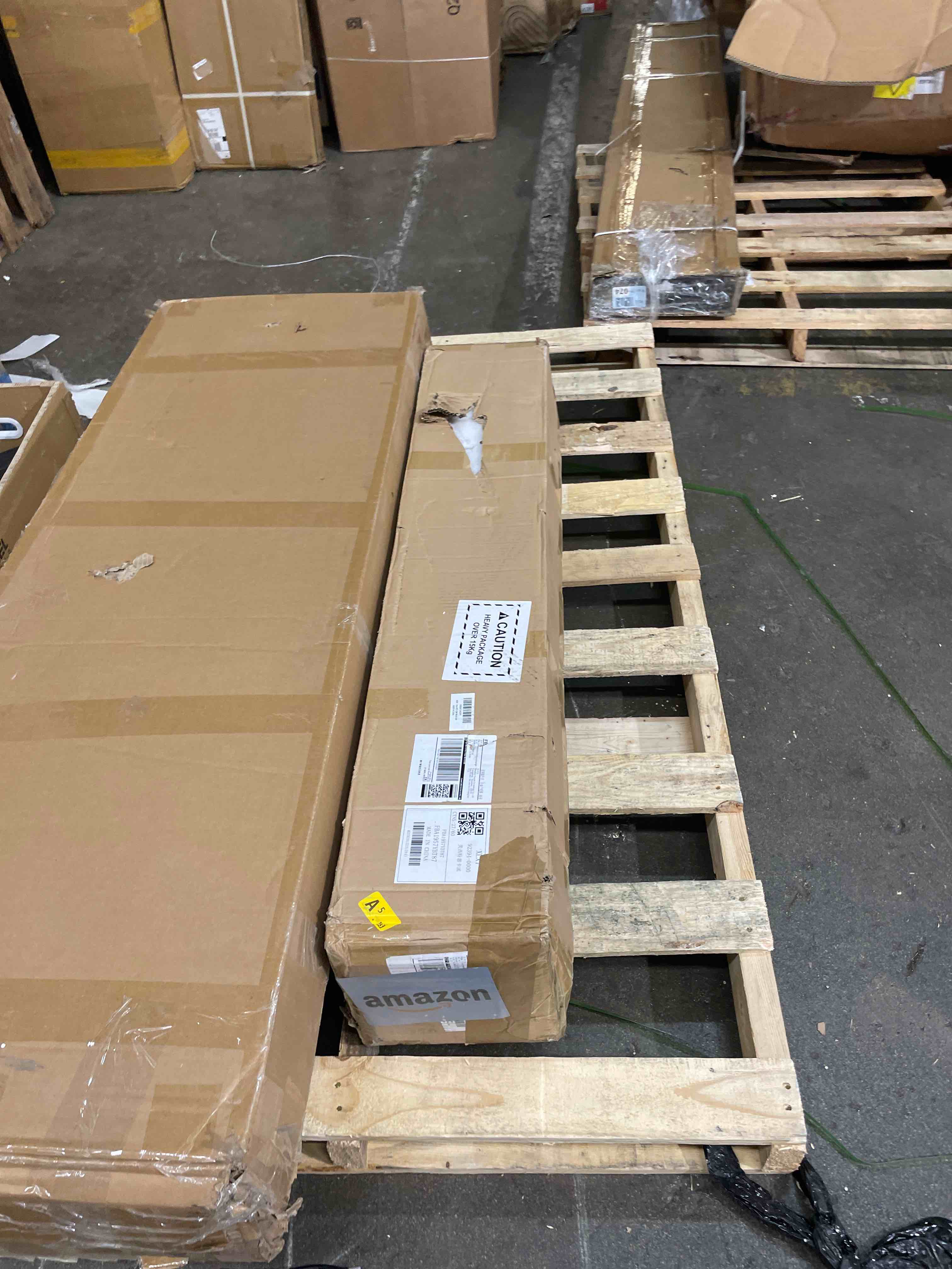 Condition photo showing New/Like New for 3.5" x 47" red oak wood stair newel post with a single groove notched newel wood balusters for staircase interior and outdoor railing newels for stair handrails (4)