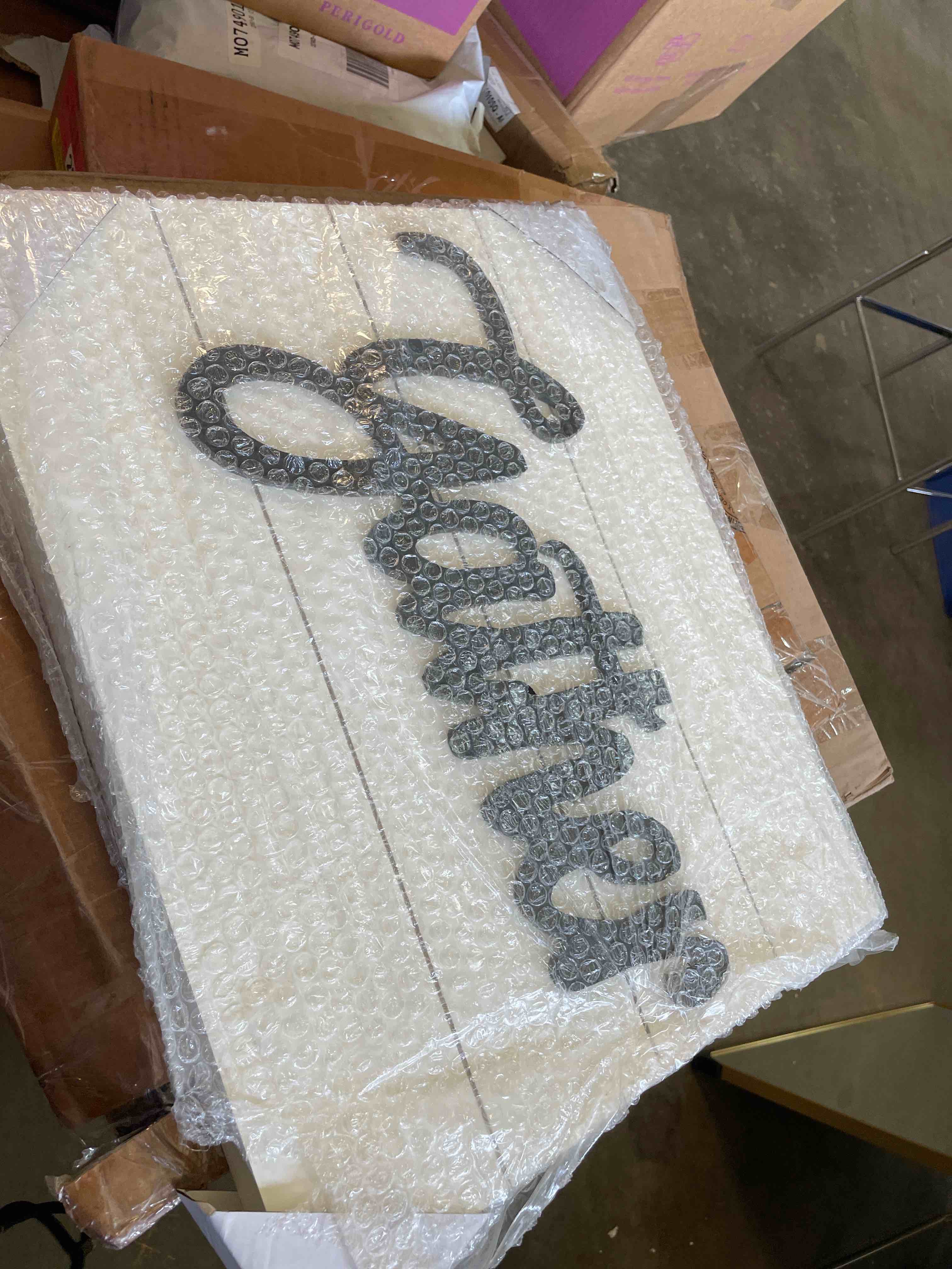 Condition photo showing New/Like New for gather 3d word art wood  8x17