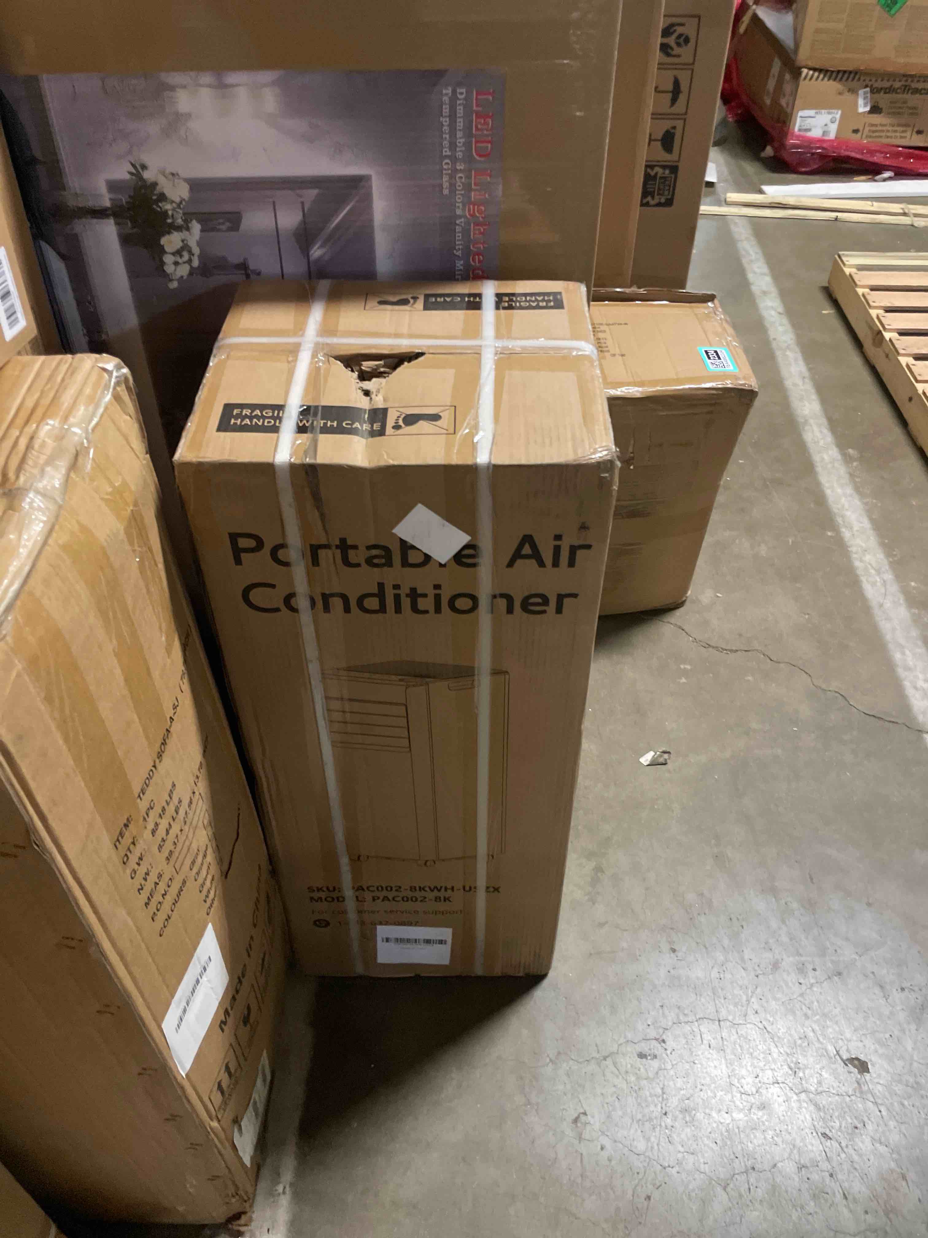 Condition photo showing New/Like New for euhomy 8,000 btu portable air conditioners, 4-in-1 portable ac unit up to 350 sq.ft, 4 modes quiet air conditioner with remote control, cool, fan, dehumidifier, 24h timer, bedroom, office, apartments
