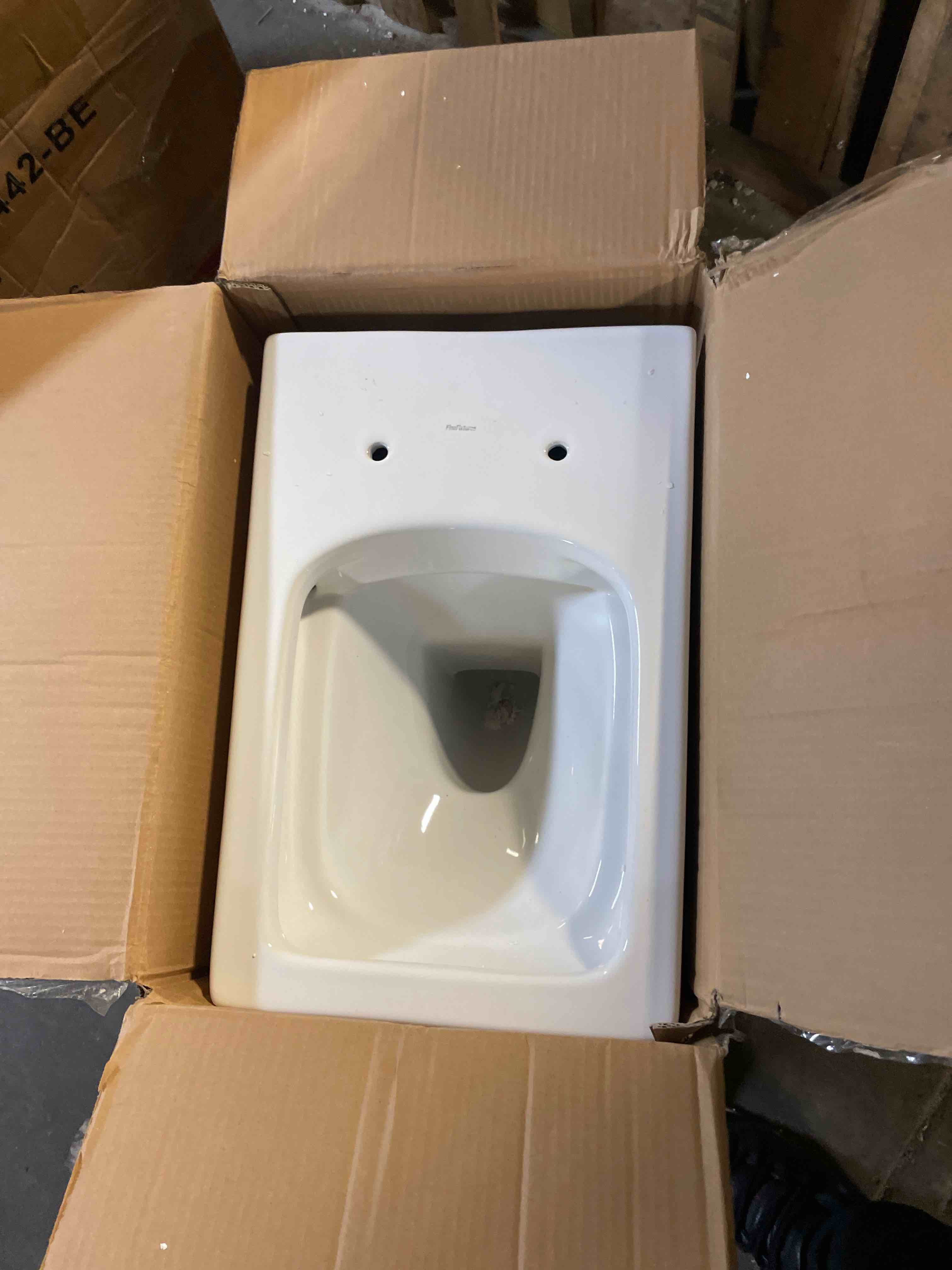 Condition photo showing As Is for eago tb336 high efficiency eco-friendly toilet, 1-piece , white (toilet base only)