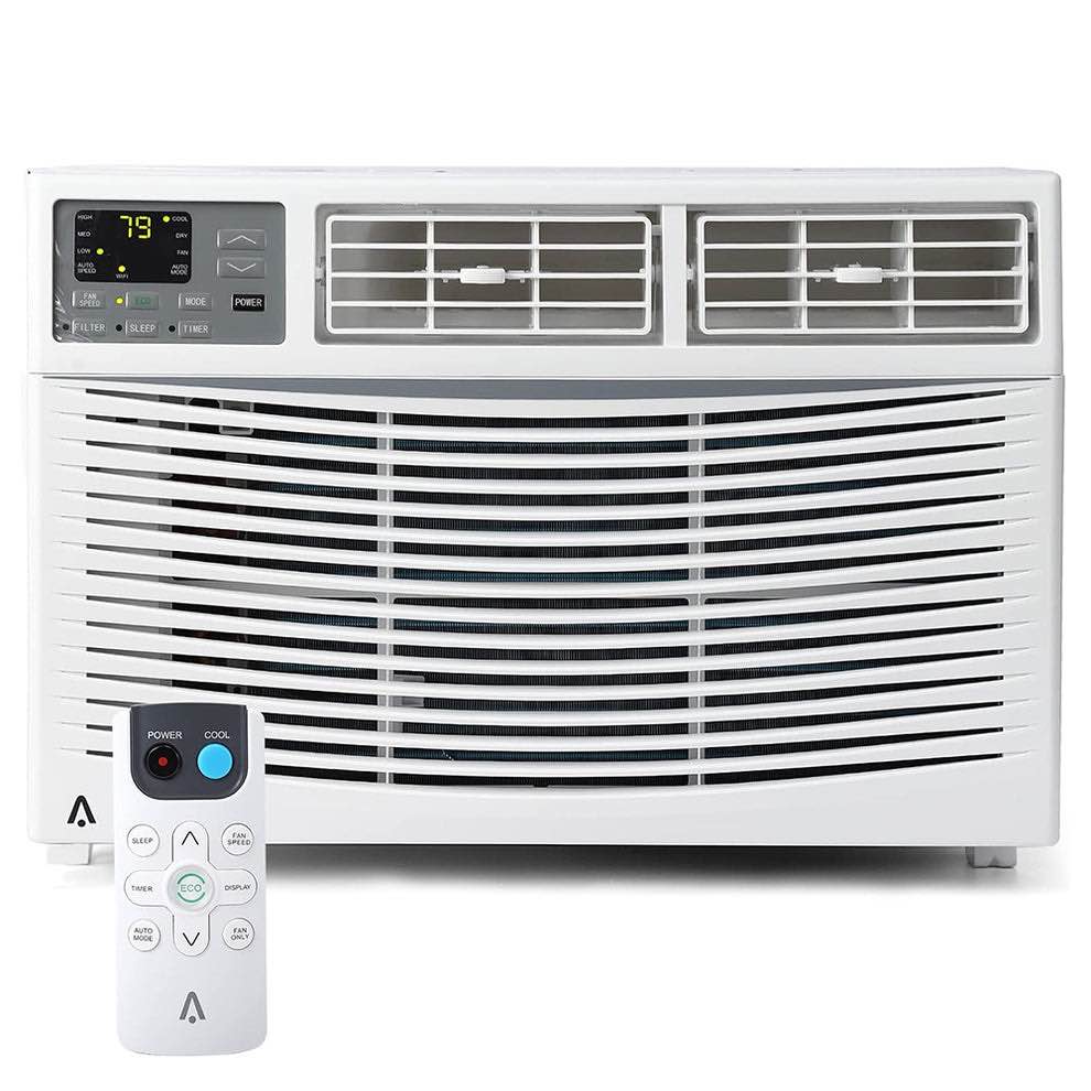 garvee 8000 btu window air conditioner u-shaped with rc, high-efficiency cooling small