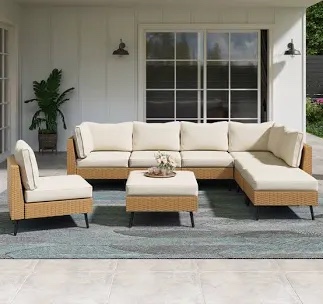 Greysun 8 Piece Wicker Sectional Seating Group (incomplete ) (only 3 seats)