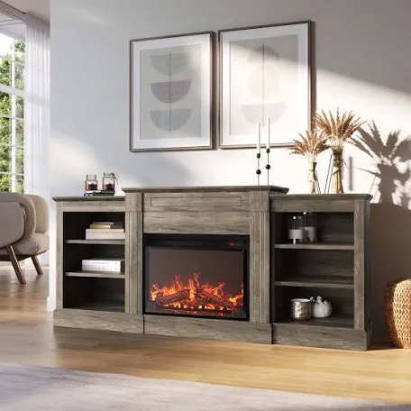 TV Stand for TVs up to 65" with Fireplace Included