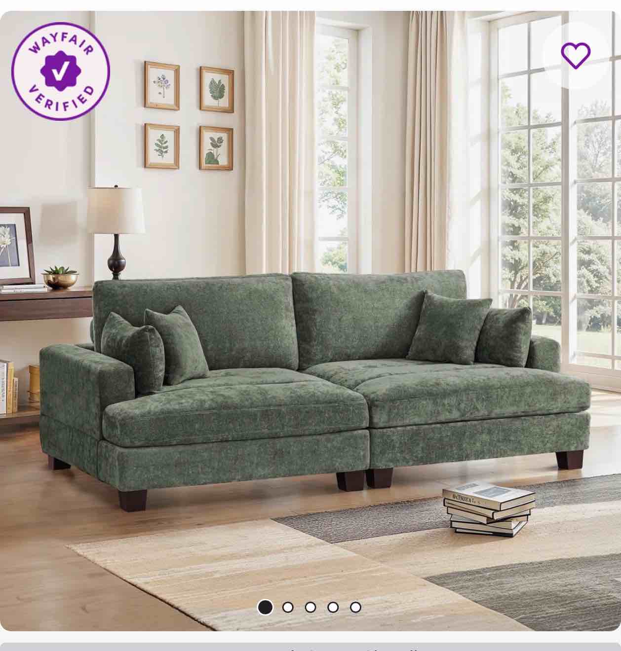 Denyiah 44.1" Adjustable Back Height Upholstered Sofa