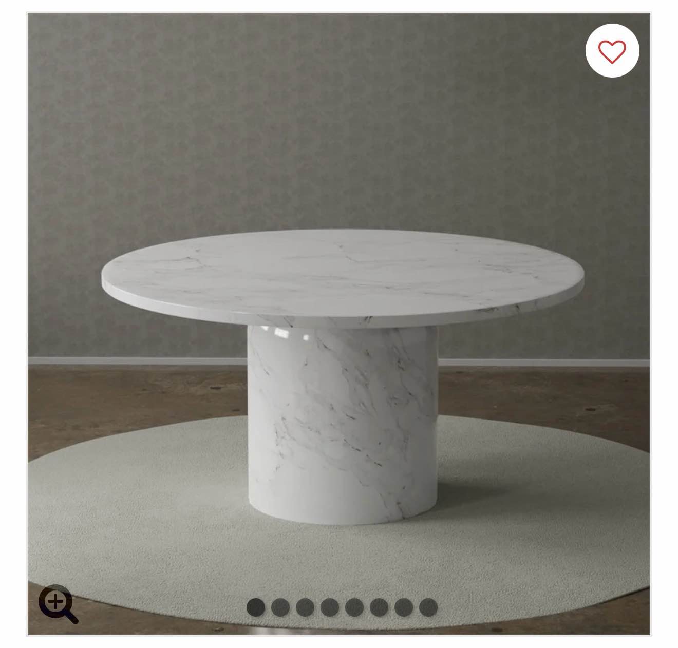 Creative Images Intl 60'' Round Marble Dining Table Pedestal Base