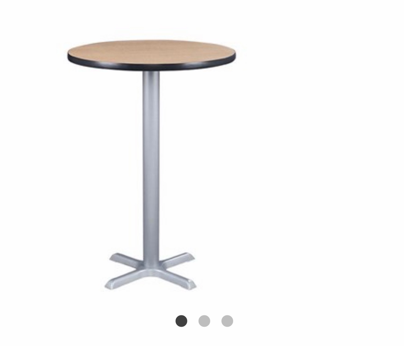 Round Pedestal Bar-Height Café Table w/ X Base (36" Diameter
