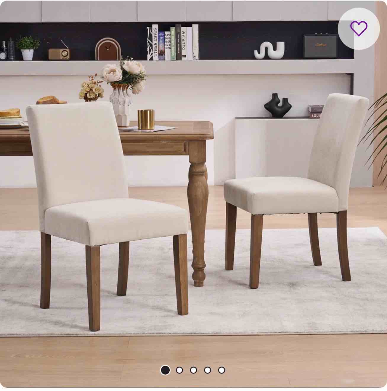 Fabric Upholstered Dining Chairs High Back Parsons Kitchen Chairs V