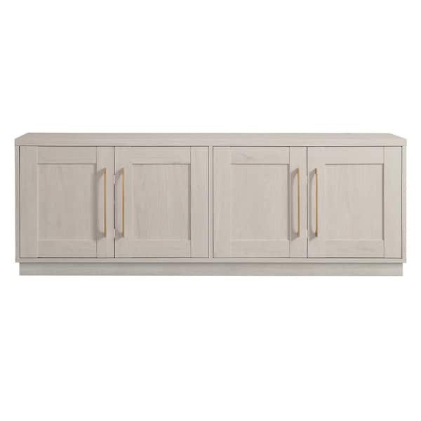 tillman 68 in. alder white rectangular tv stand fits tv's up to 75 in.