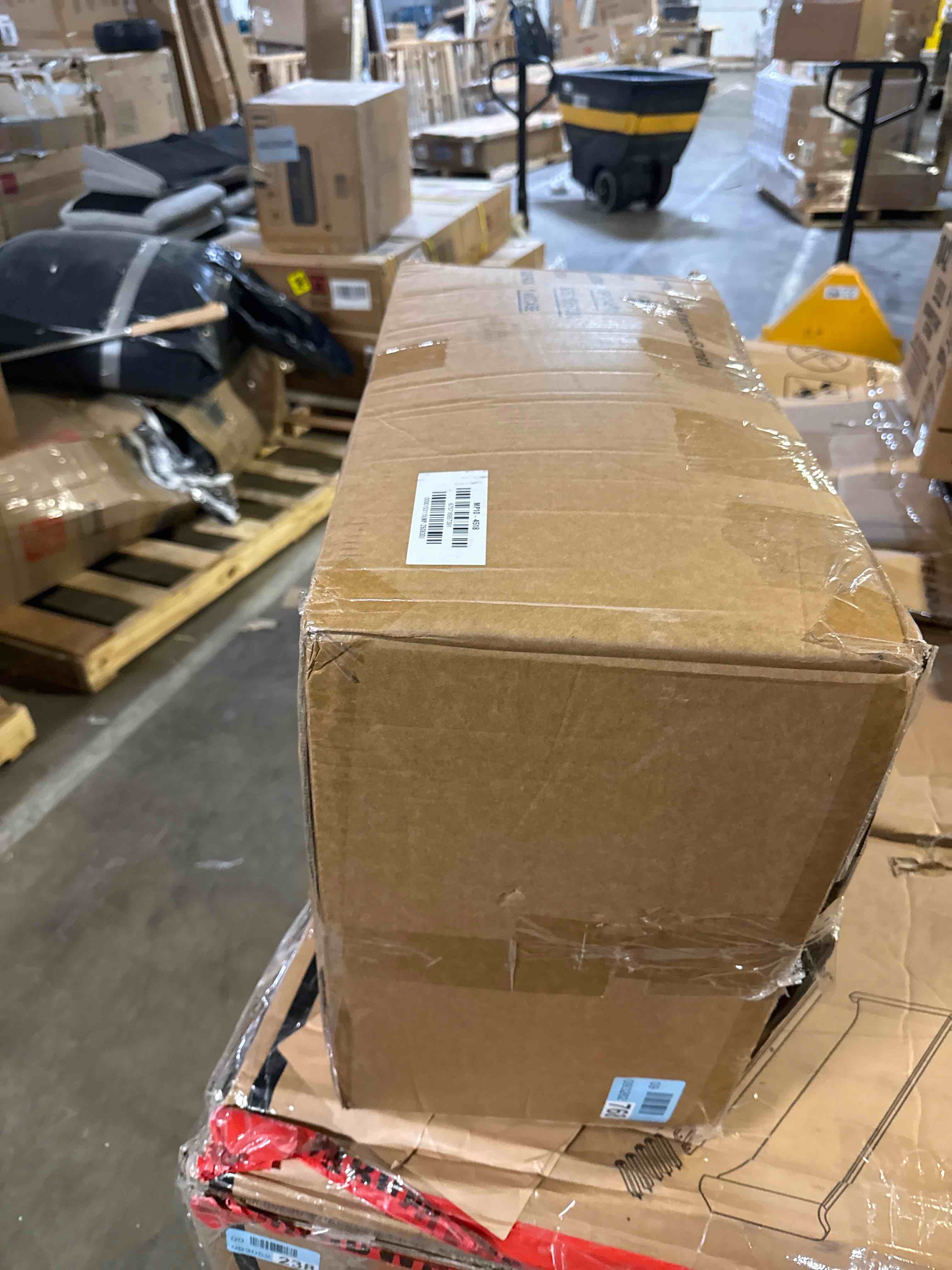 Condition photo showing New/Like New for madison park blaire cozy comforter set-luxurious faux silk traditional pieced design all season down alternative bedding with matching shams, decorative pillow, king (104 in x 92 in), navy 7 piece