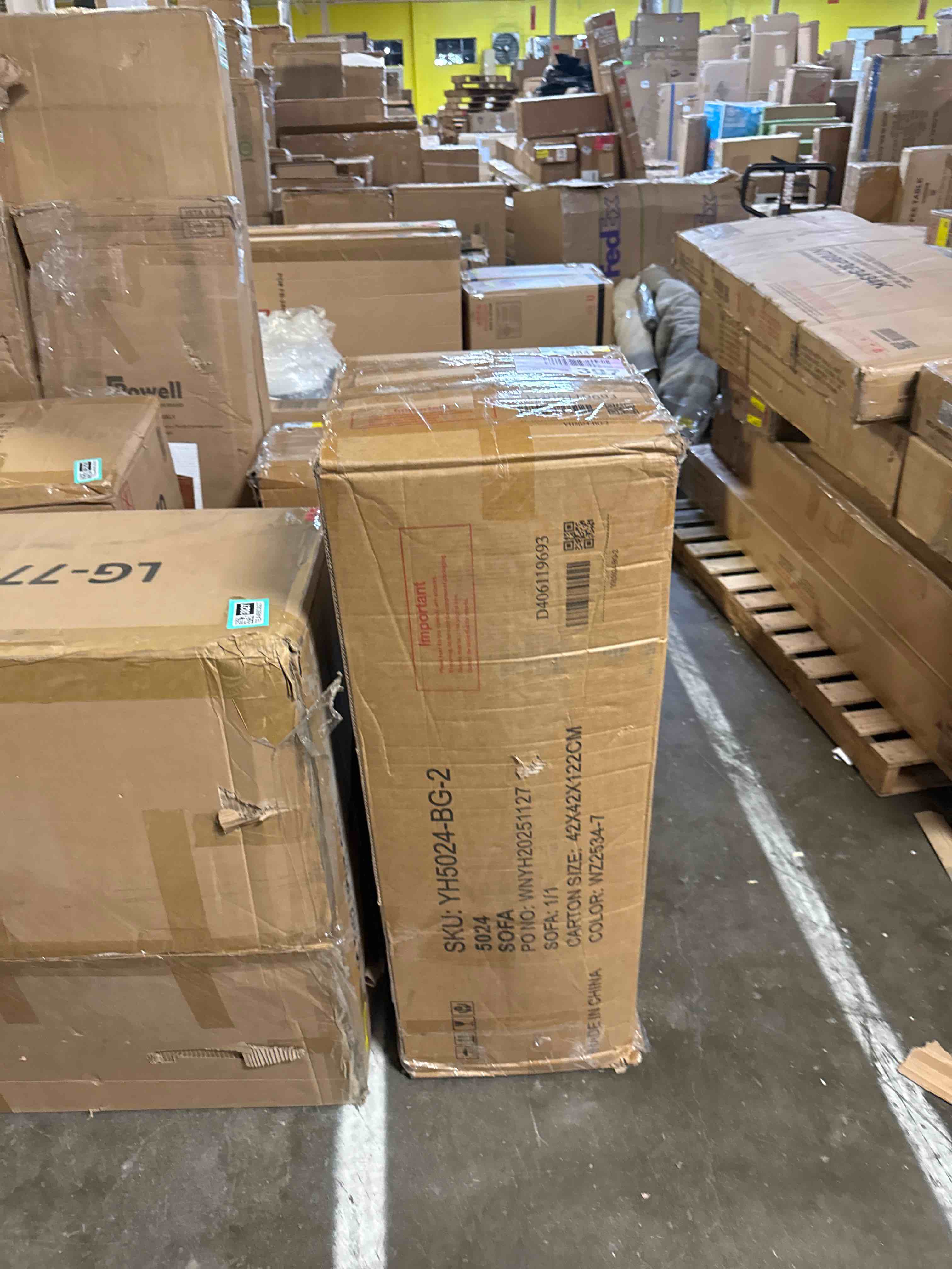 Condition photo showing As Is for mangodan cloud sectional sofa, boneless couch for living room, modular sectional sofa with deep seat, fluffy comfy couch with l-shaped chaise, no assembly required, beige (missing chaise)