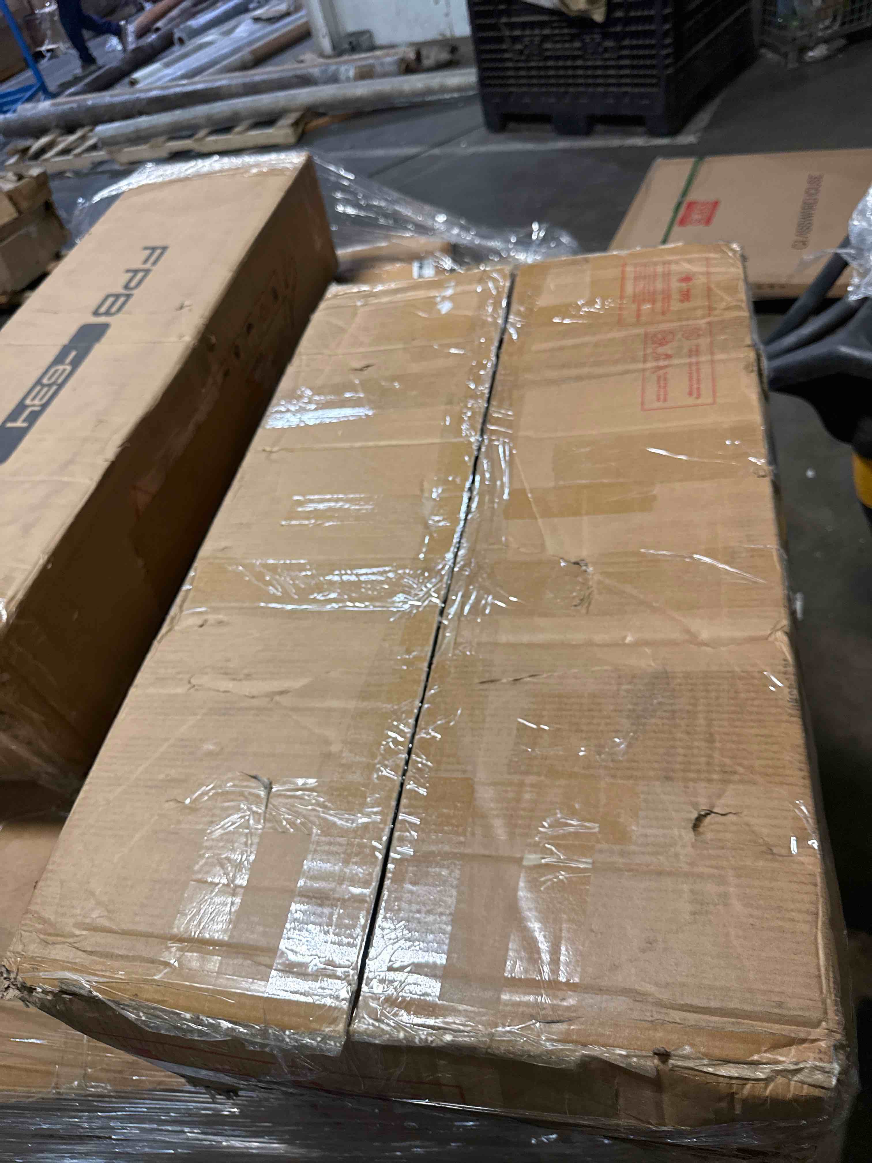 Condition photo showing Good Condition for high-end solid wood dining table with stainless steel base (missing hardware)