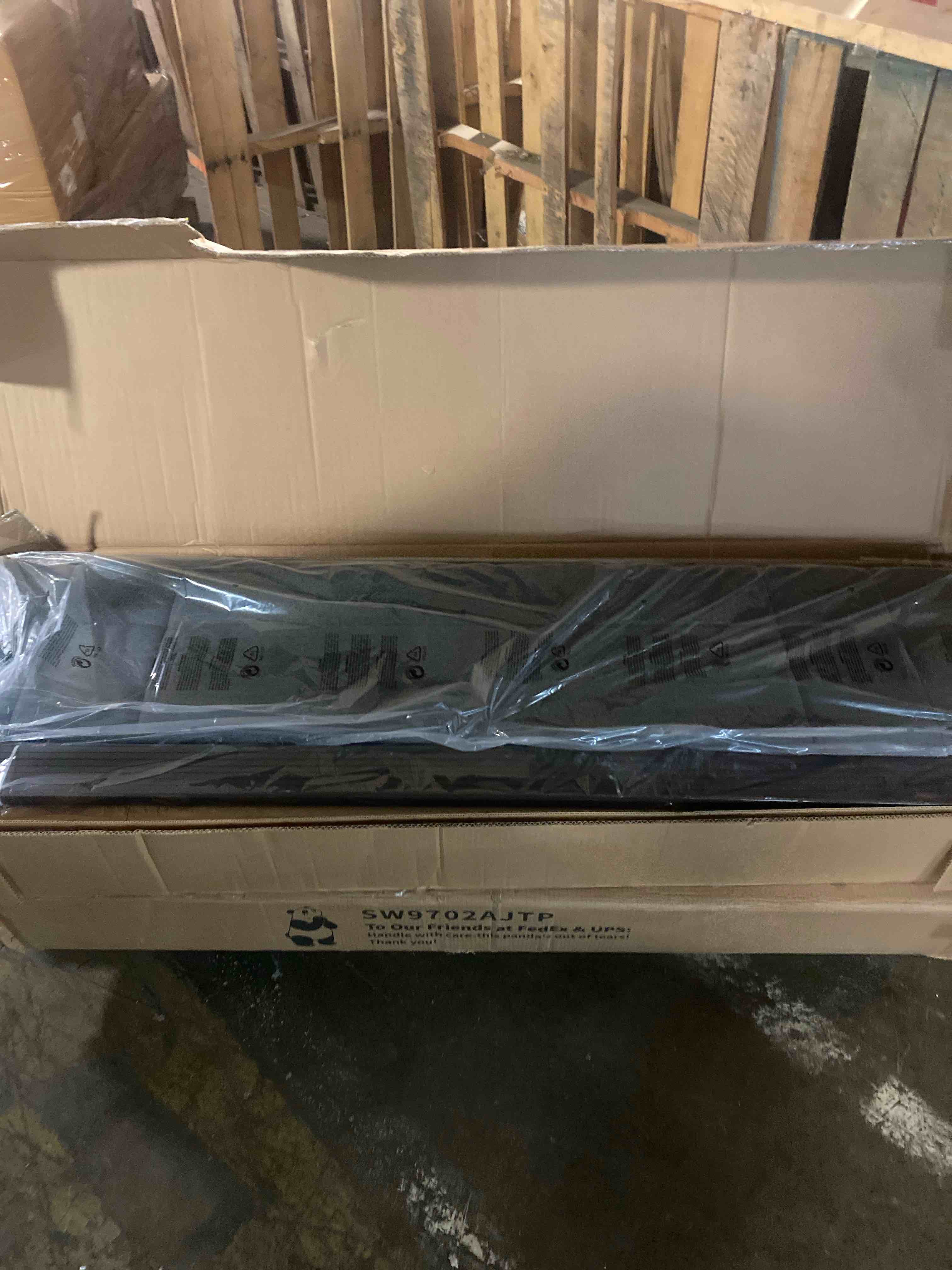 Condition photo showing New/Like New for sweetcrispy queen size bed frame - fabric upholstered platform bed with headboard, 800lbs sturdy wooden slats support, no box spring needed, noise free, easy assembly, grey